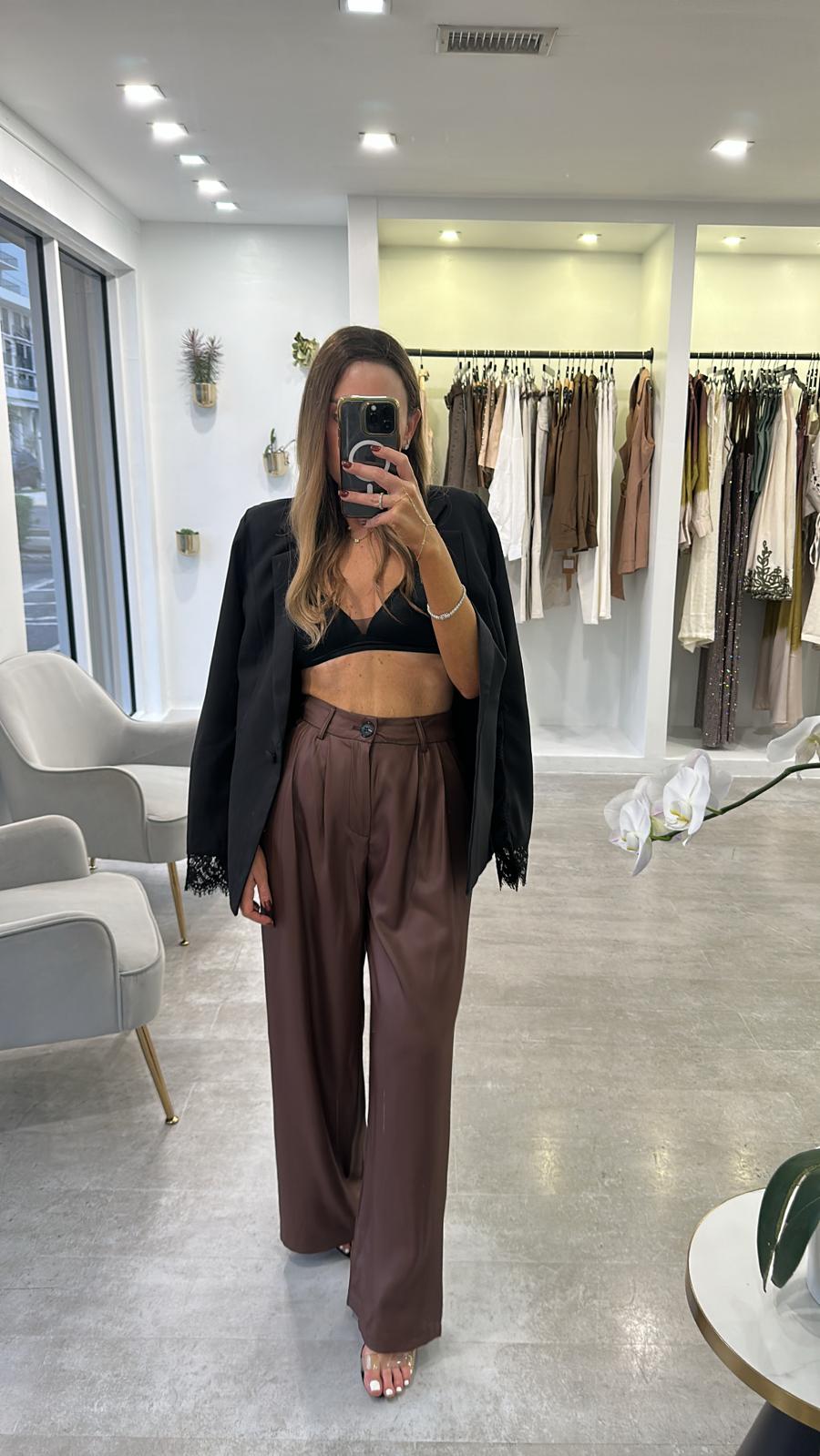COCOA METALLIC TROUSER