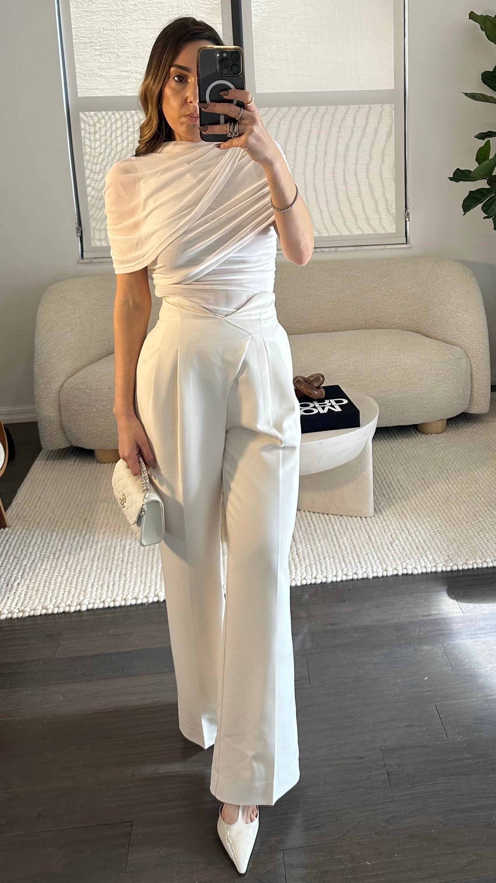 IVORY TAILORED TROUSERS