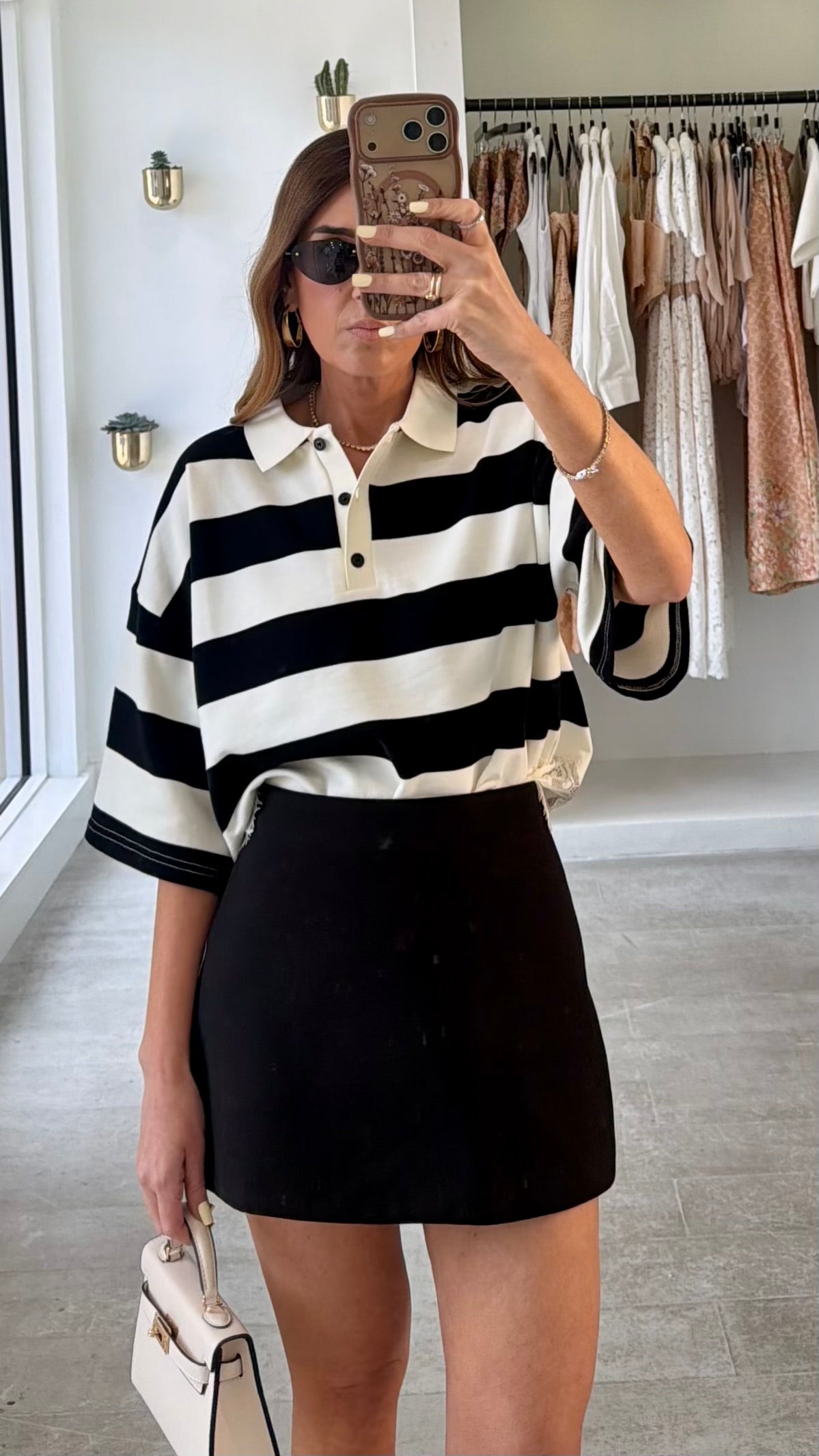BLACK HIGH WAIST SKORT