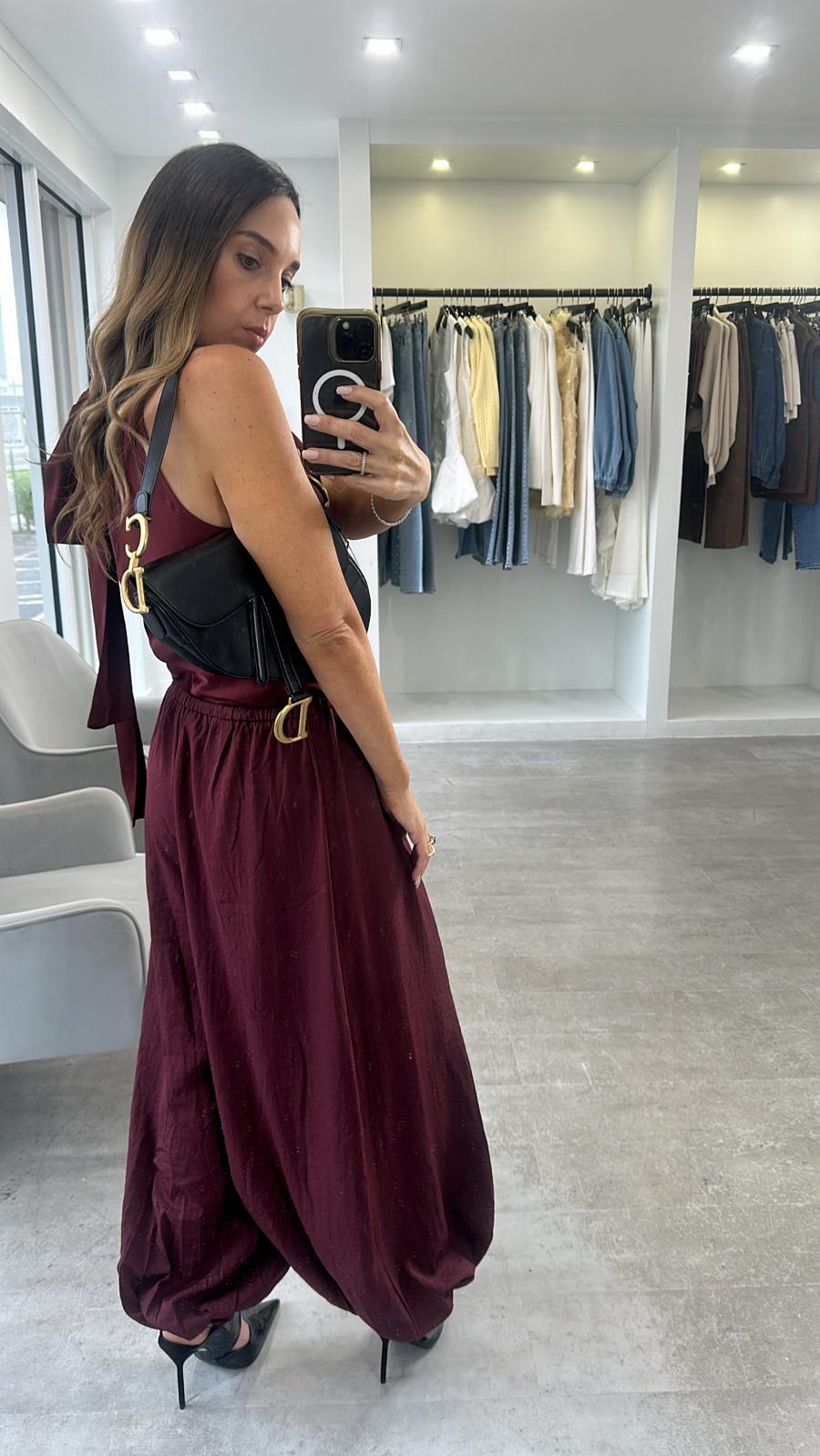 BORDEAUX DRAPE PANTS