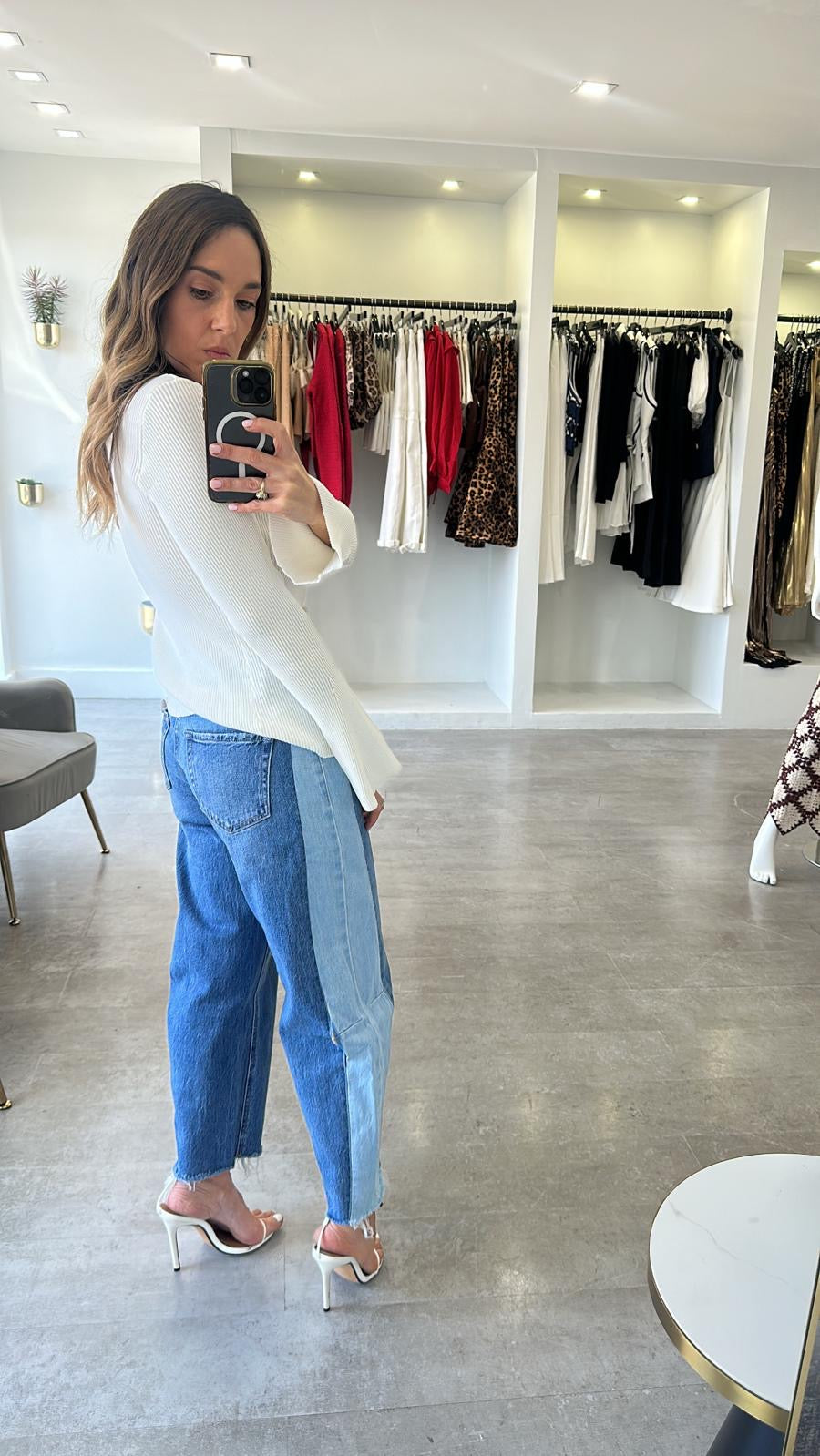 DUAL TONE CONTRAST DENIM