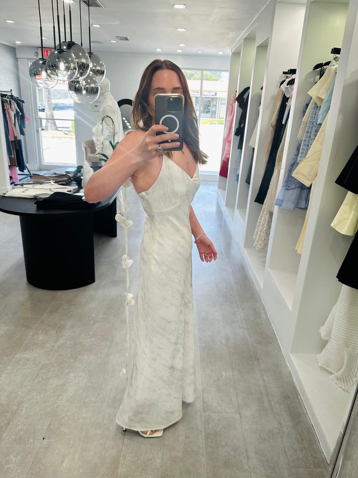 ABSTRACT LINEN DRESS