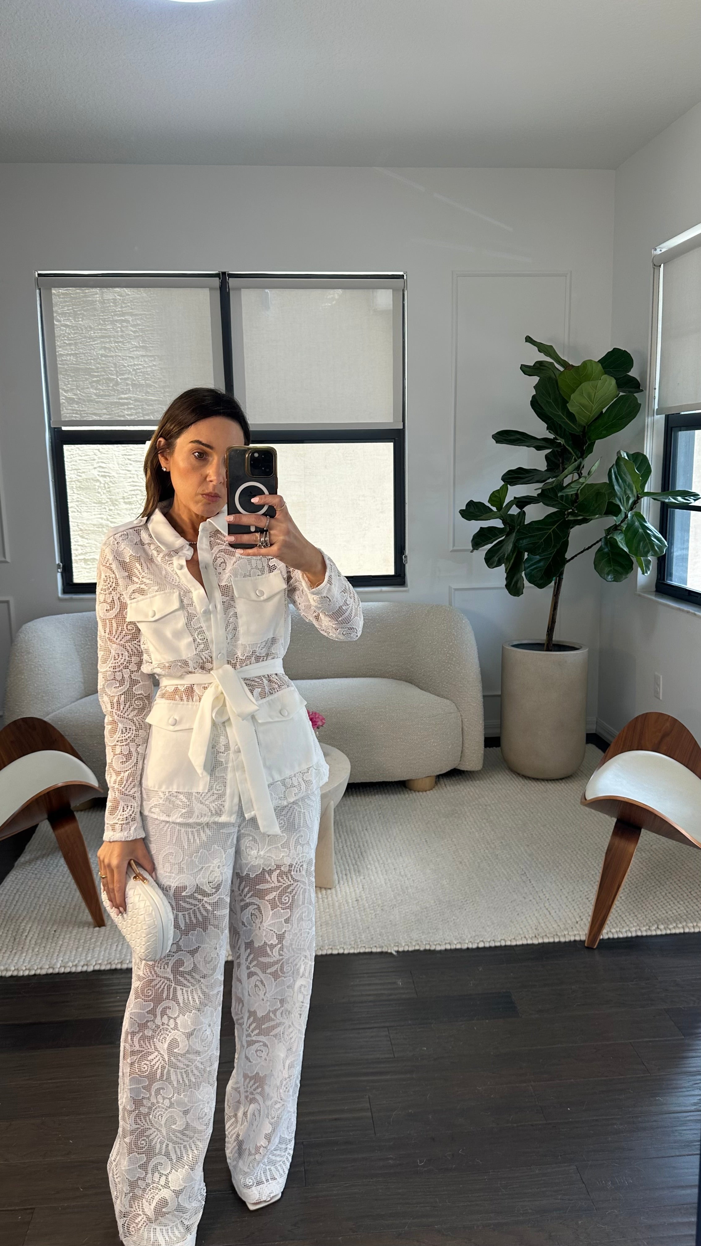 ILLUSION WHITE PANT SET