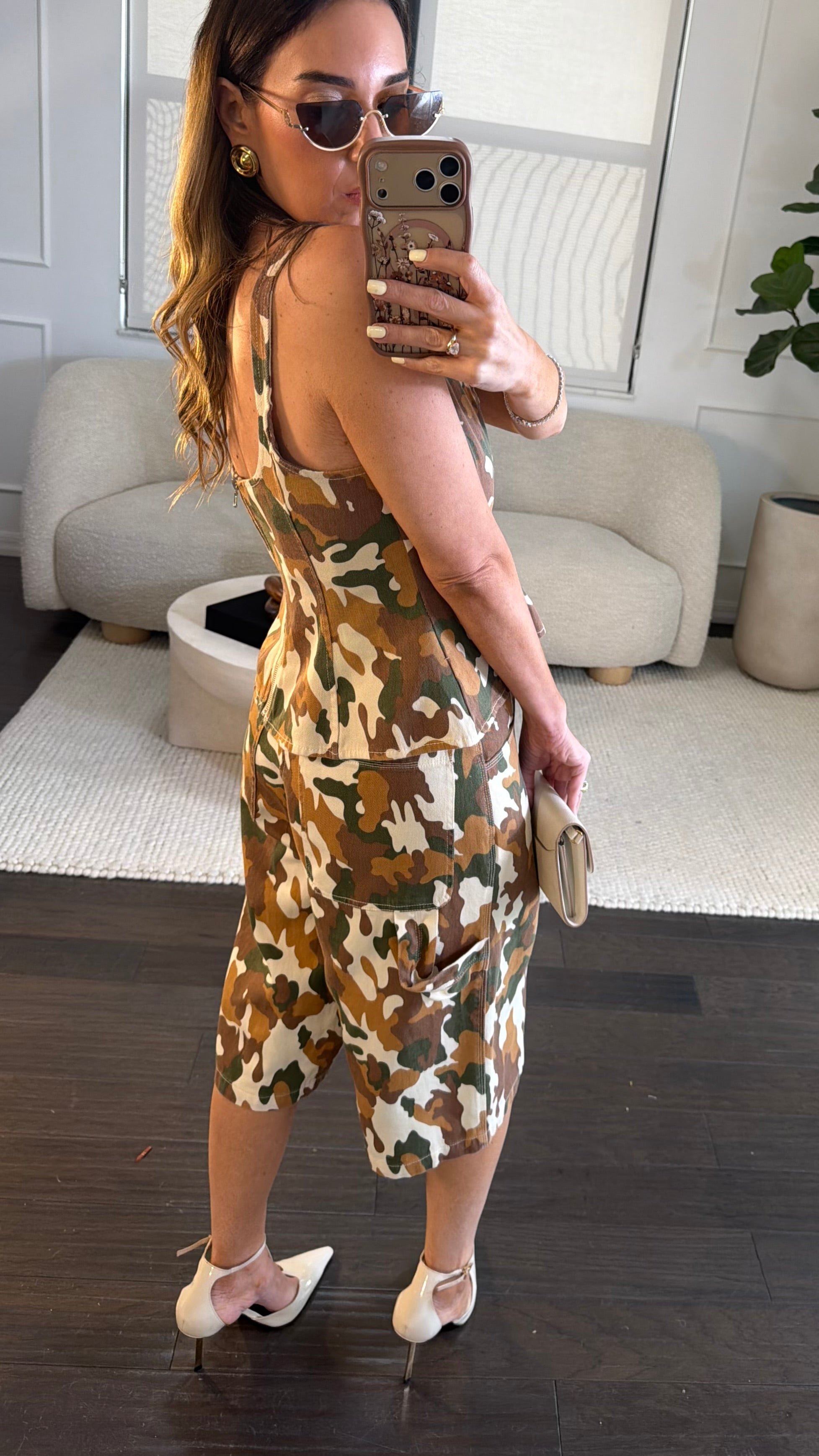 CAMO CARGO BERMUDA SET