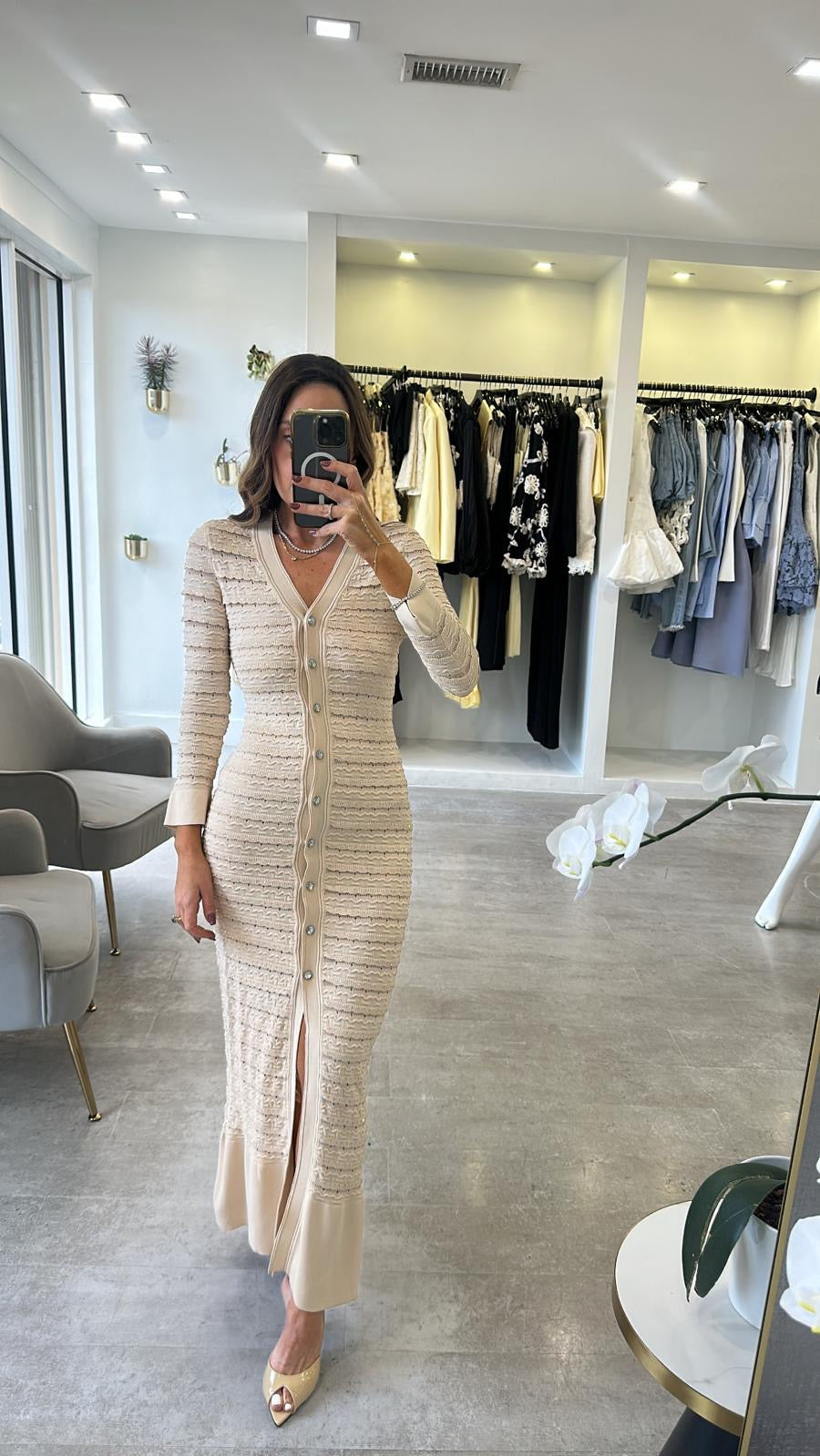 BEIGE ELEGANCE DRESS