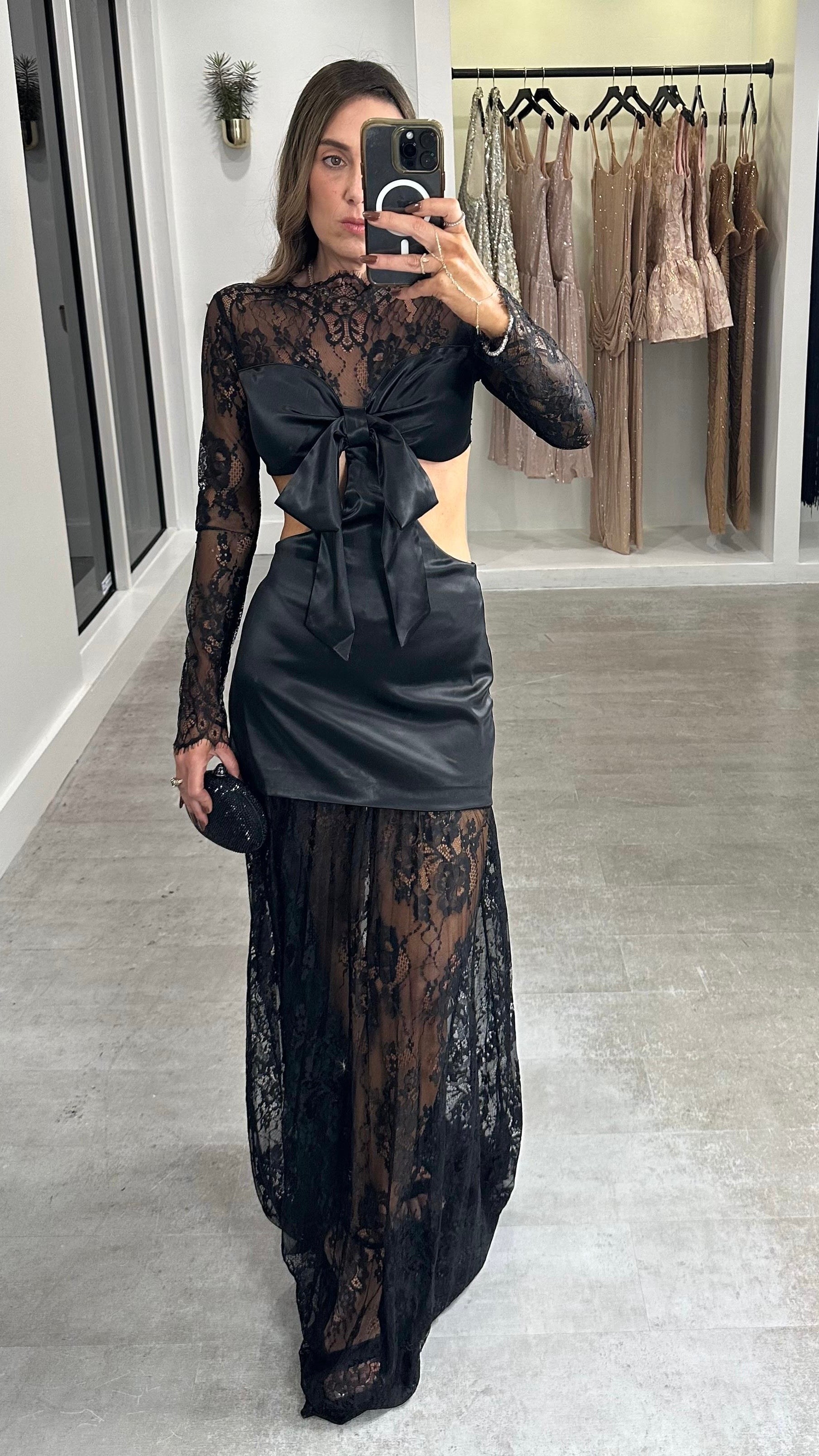 ILUSSION LACE MIDI DRESS