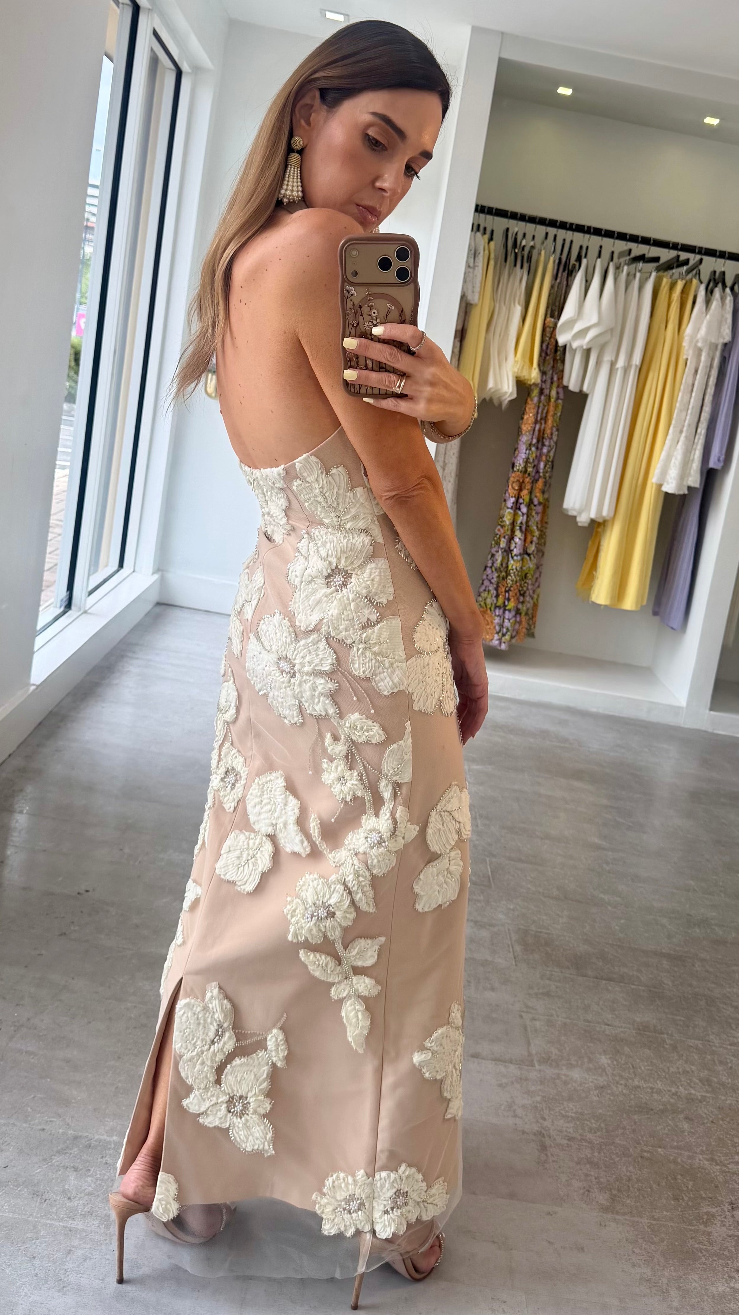 PEARL FLORA COUTURE MIDI