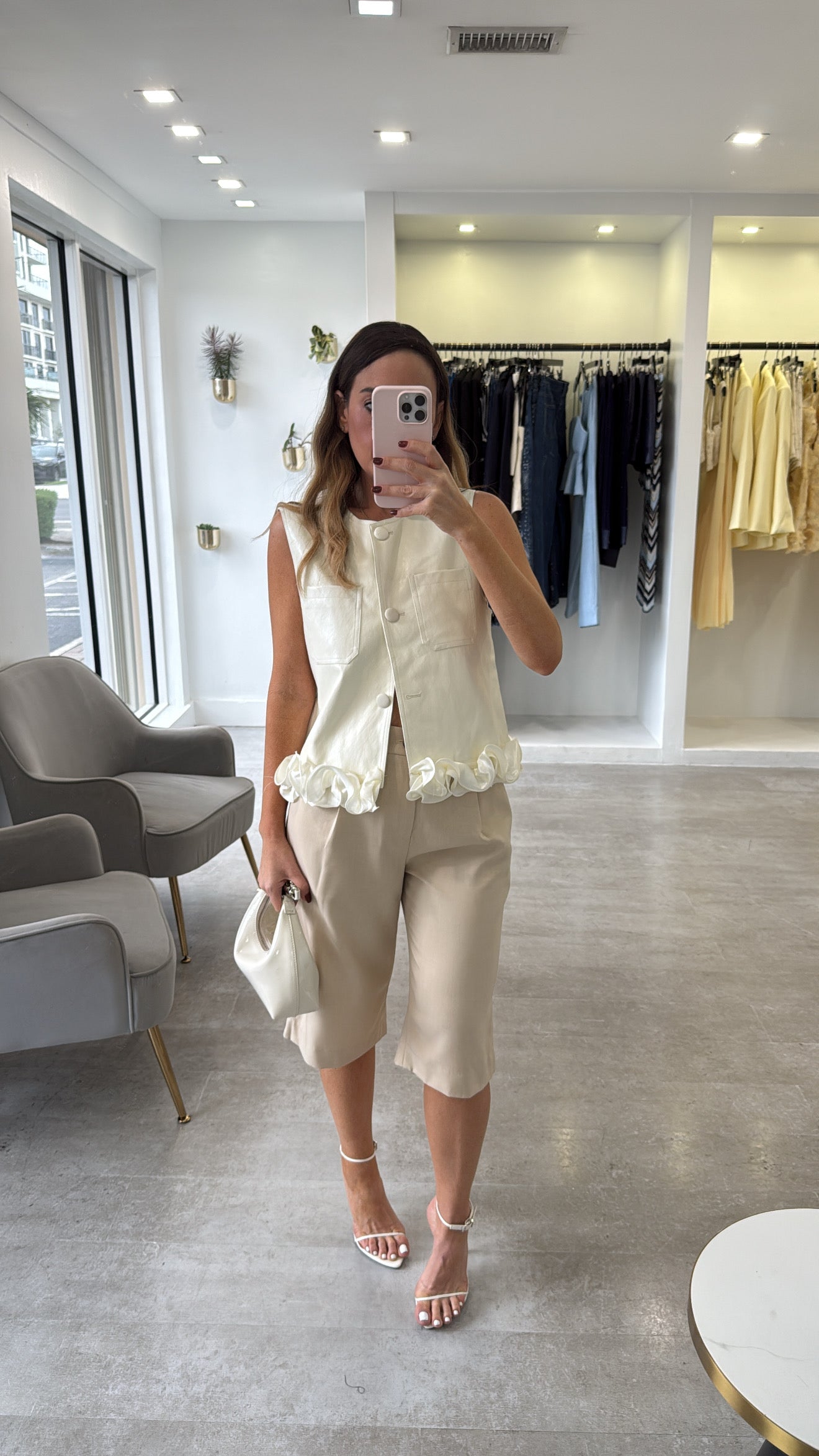 FLOWER LEATHER VEST