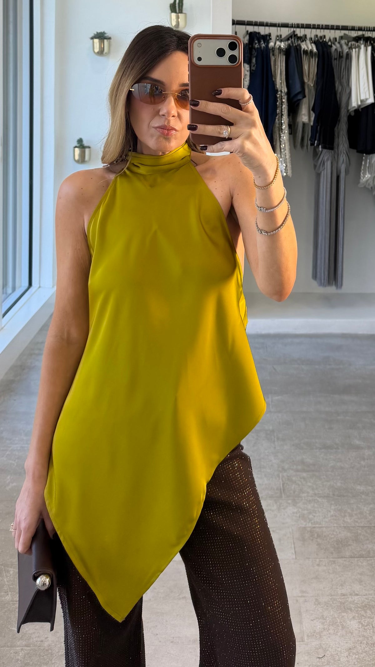 GILDED HALTER TOP