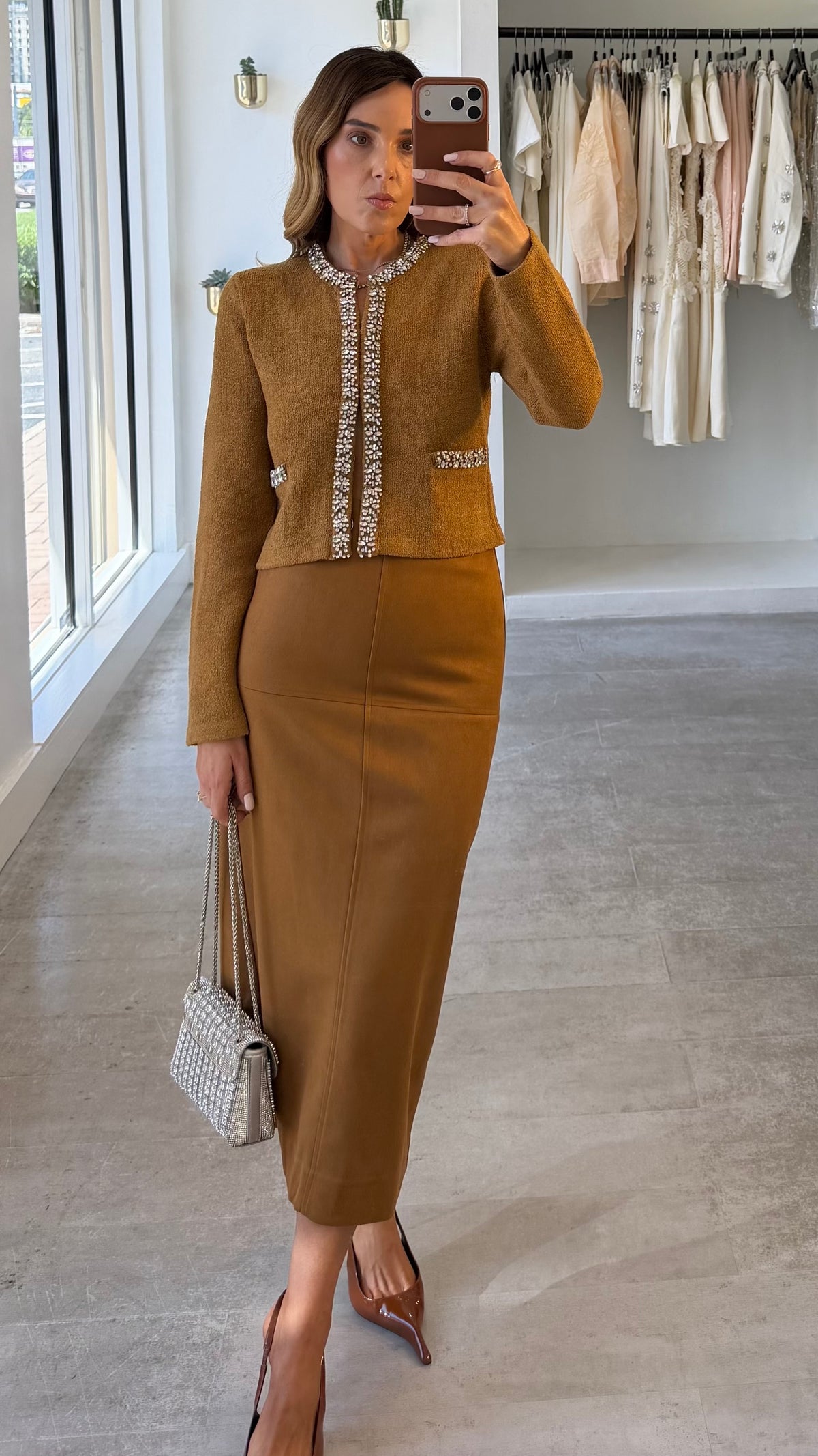 CAMEL JEWEL CARDI