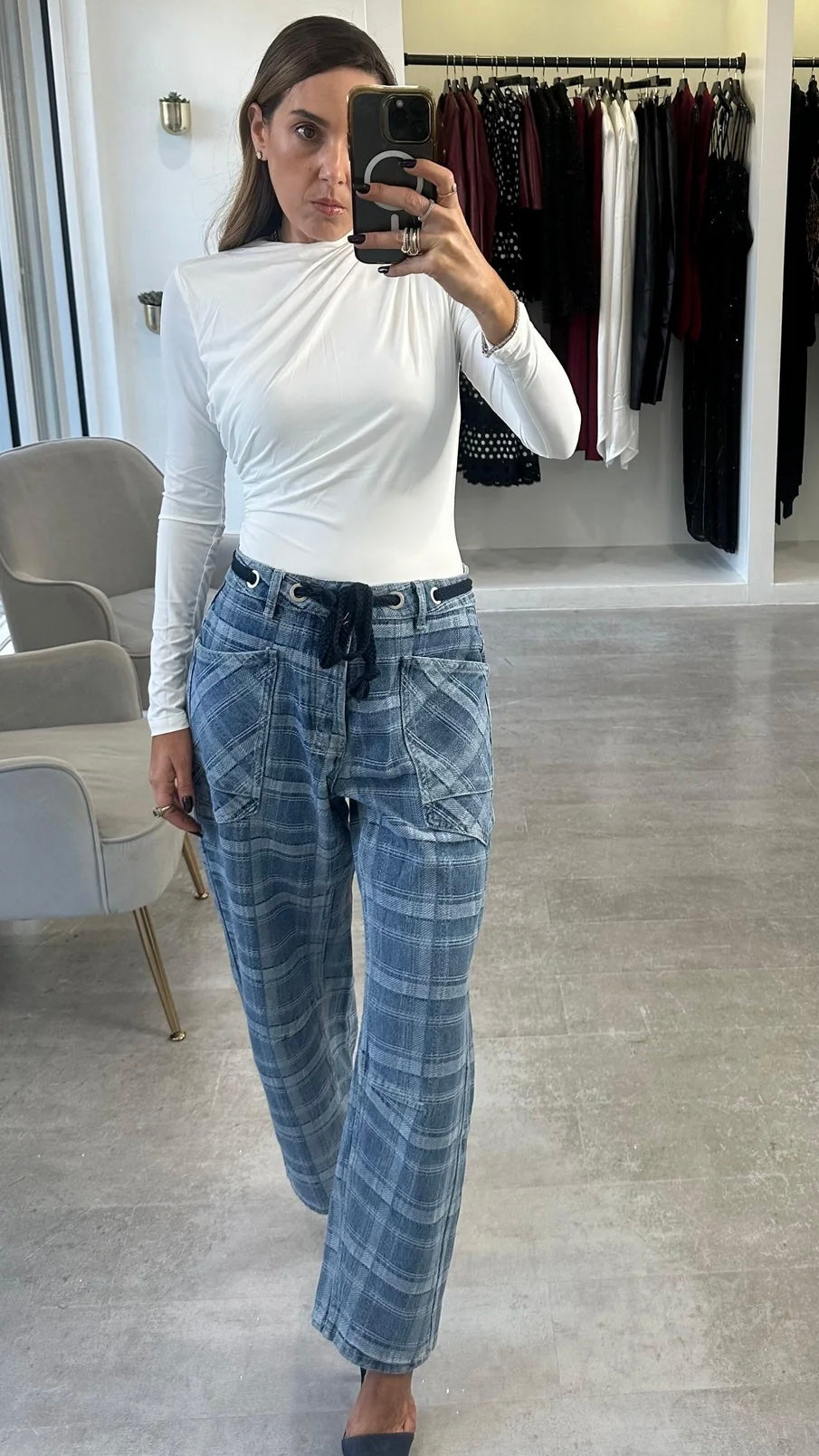 Streetline Plaid Denim