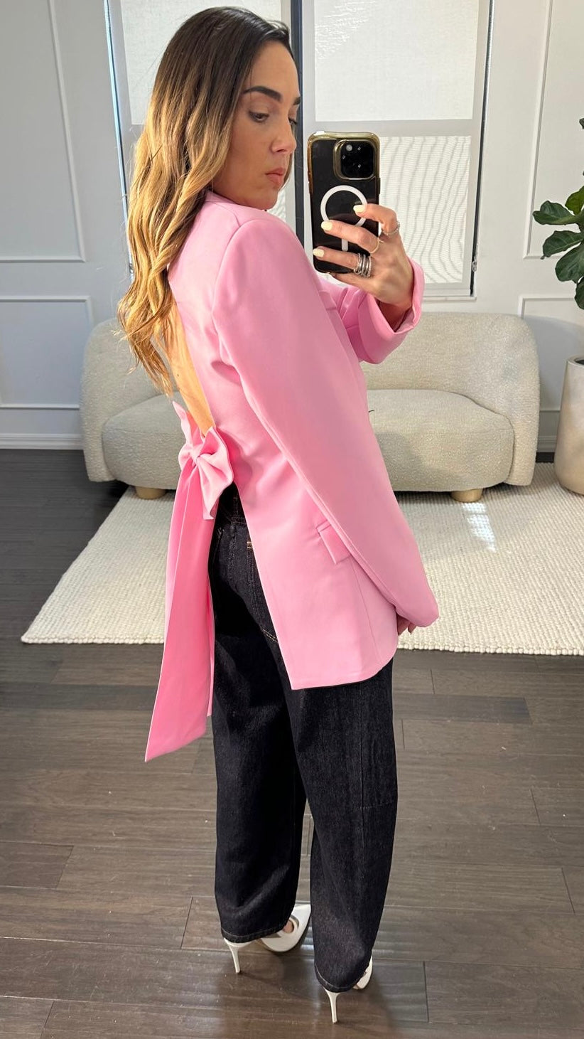 PINK BOW BLAZER