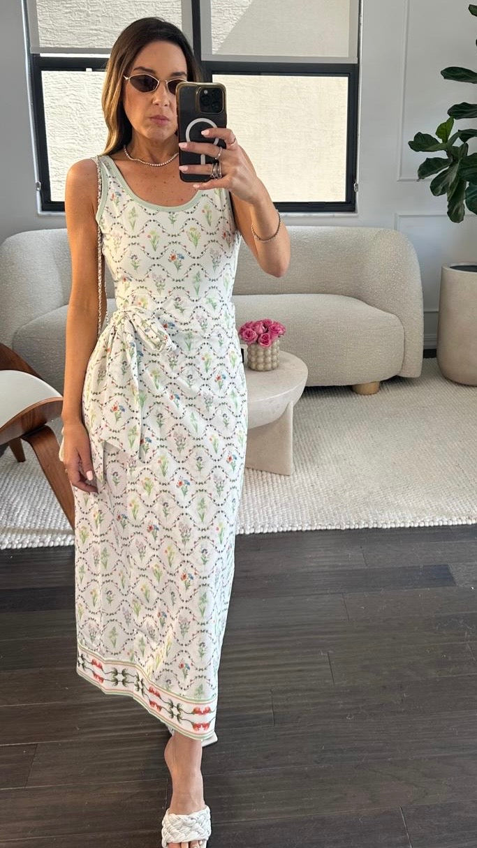 MINT FLORAL SKIRT SET