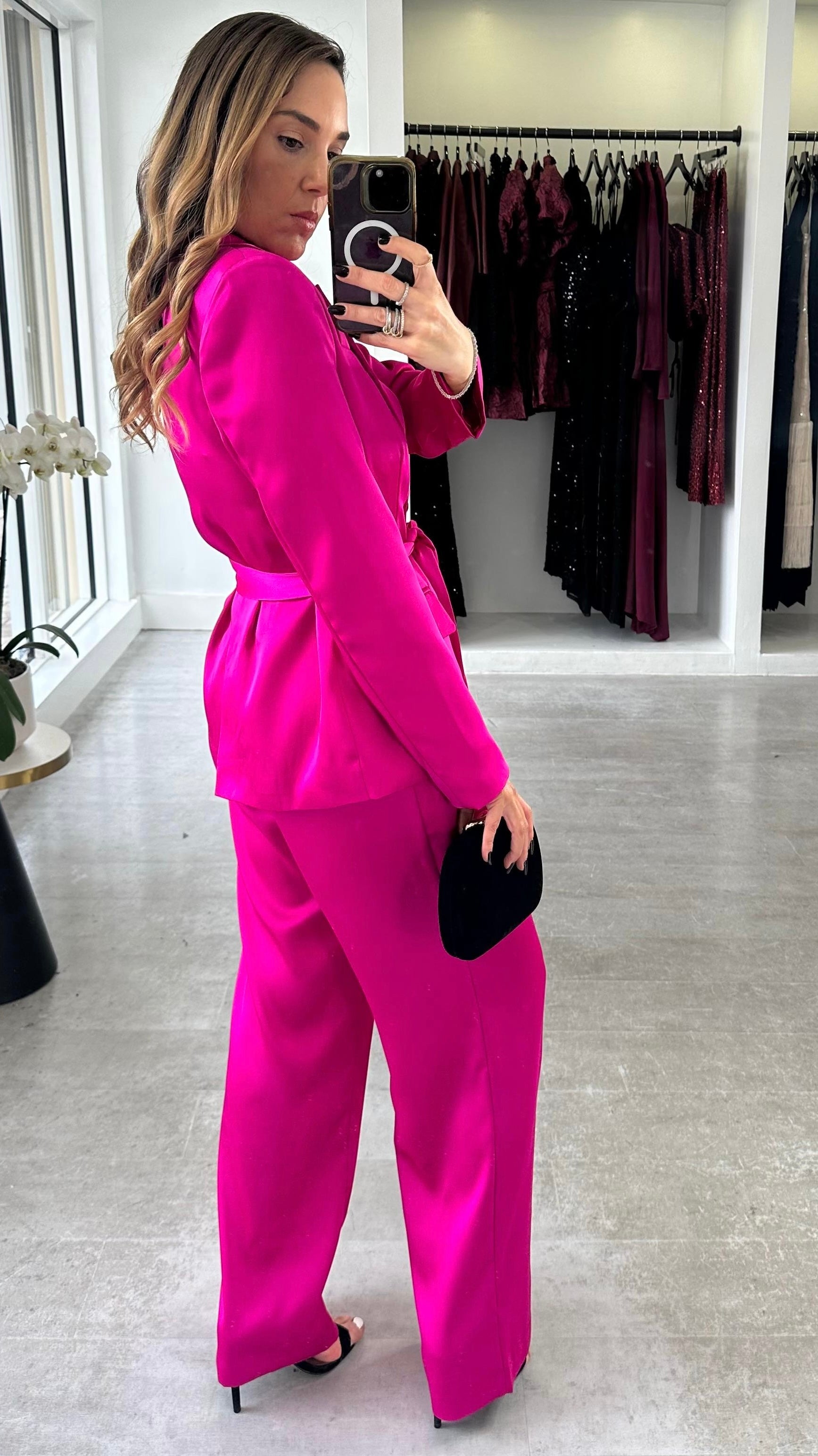 FUCHSIA POWER SUIT SET