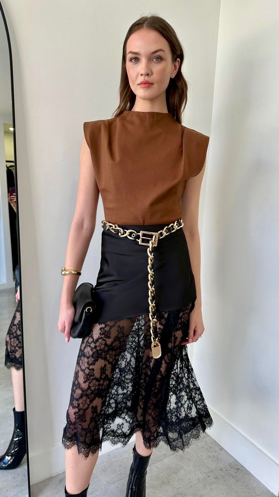 MIDNIGHT LACE ELEGANCE SKIRT