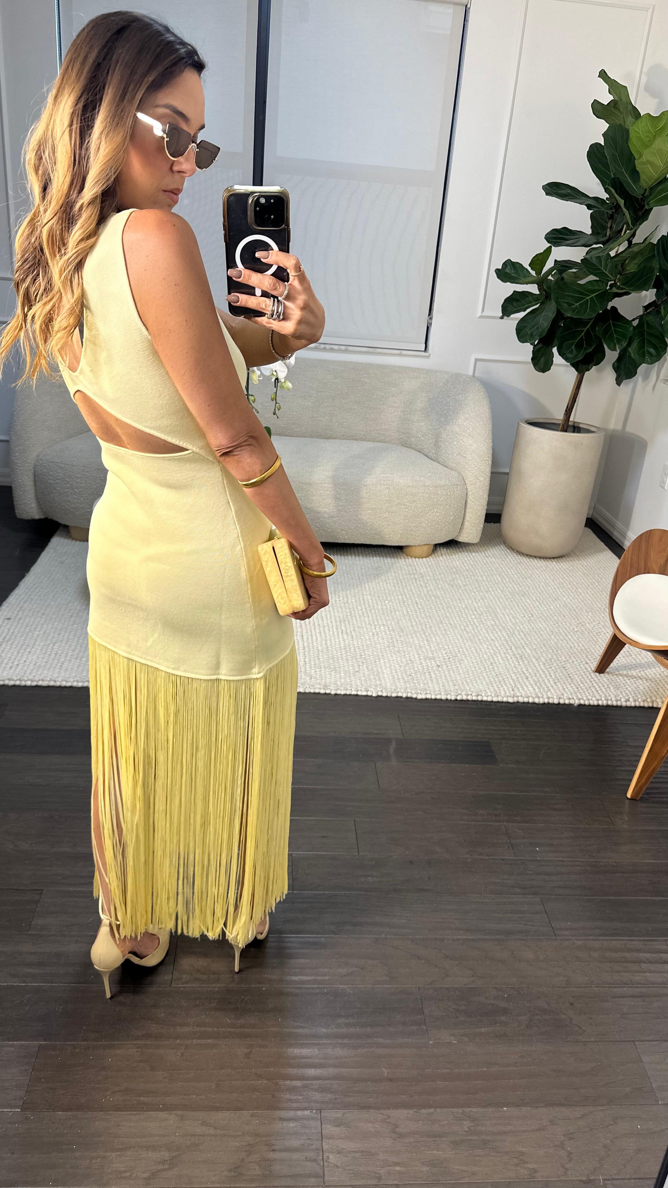 GOLDEN HOUR FRINGE DRESS