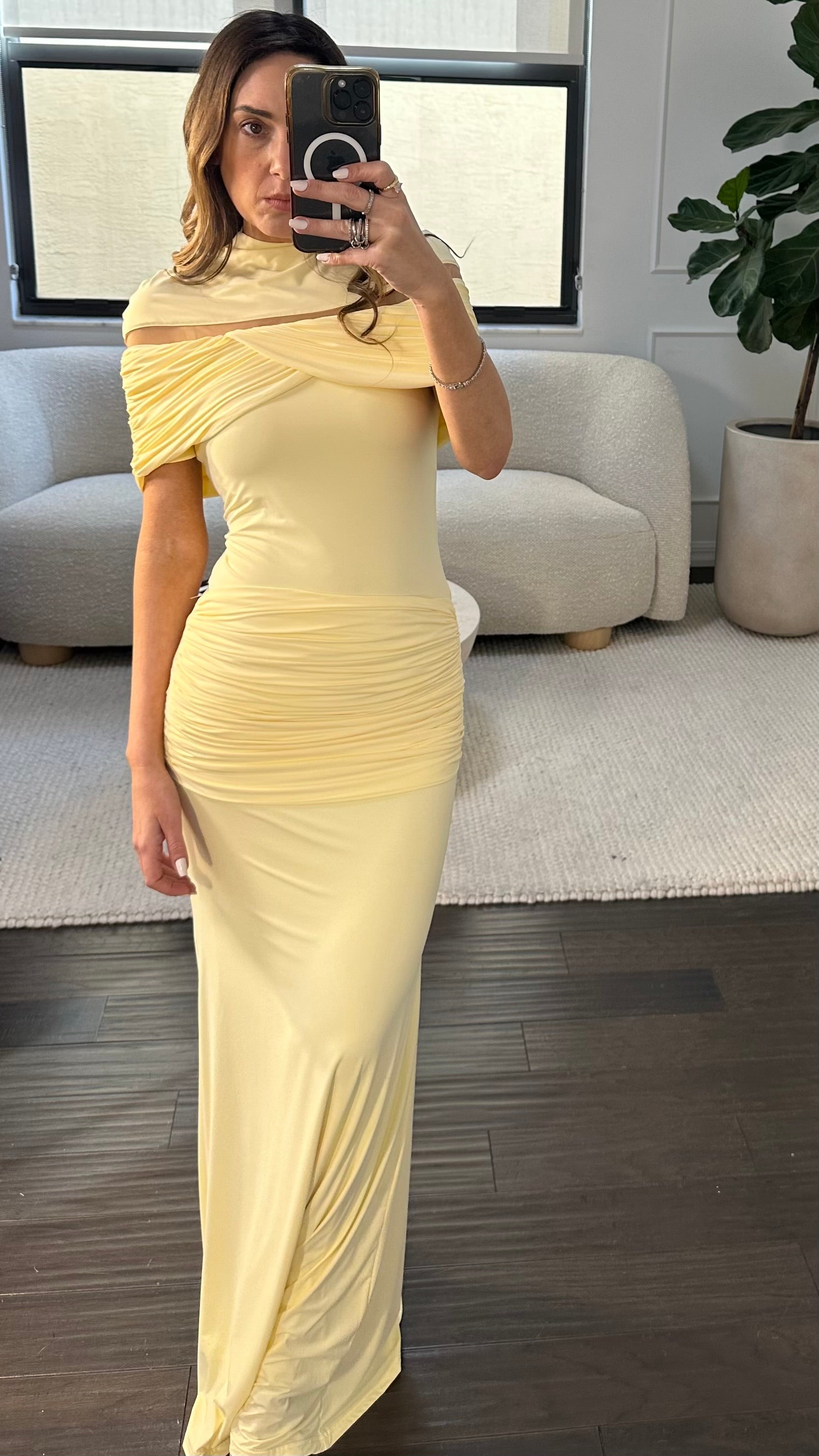 BUTTER CAPE DRESS