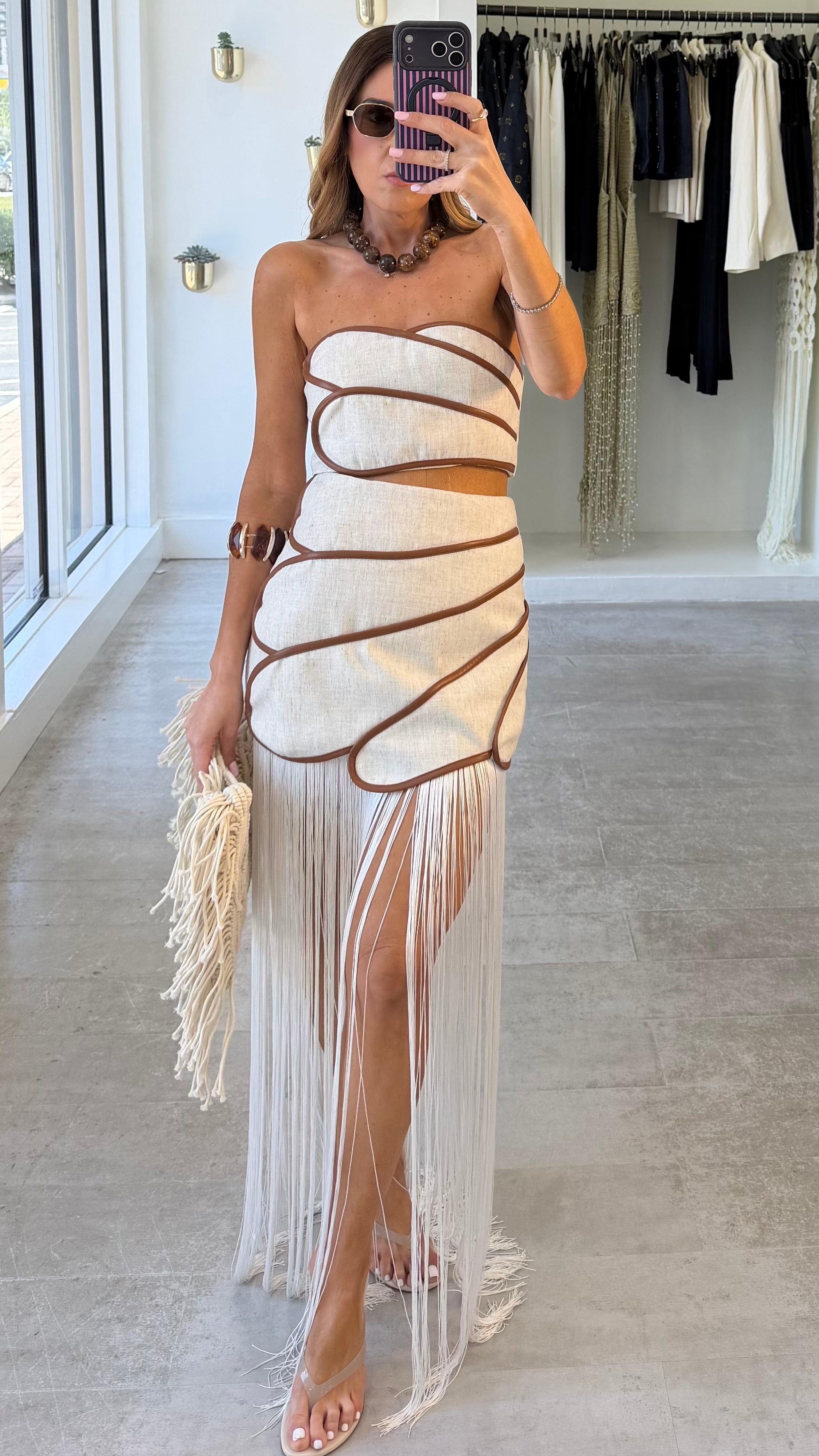 TERRA FRINGE SKIRT SET