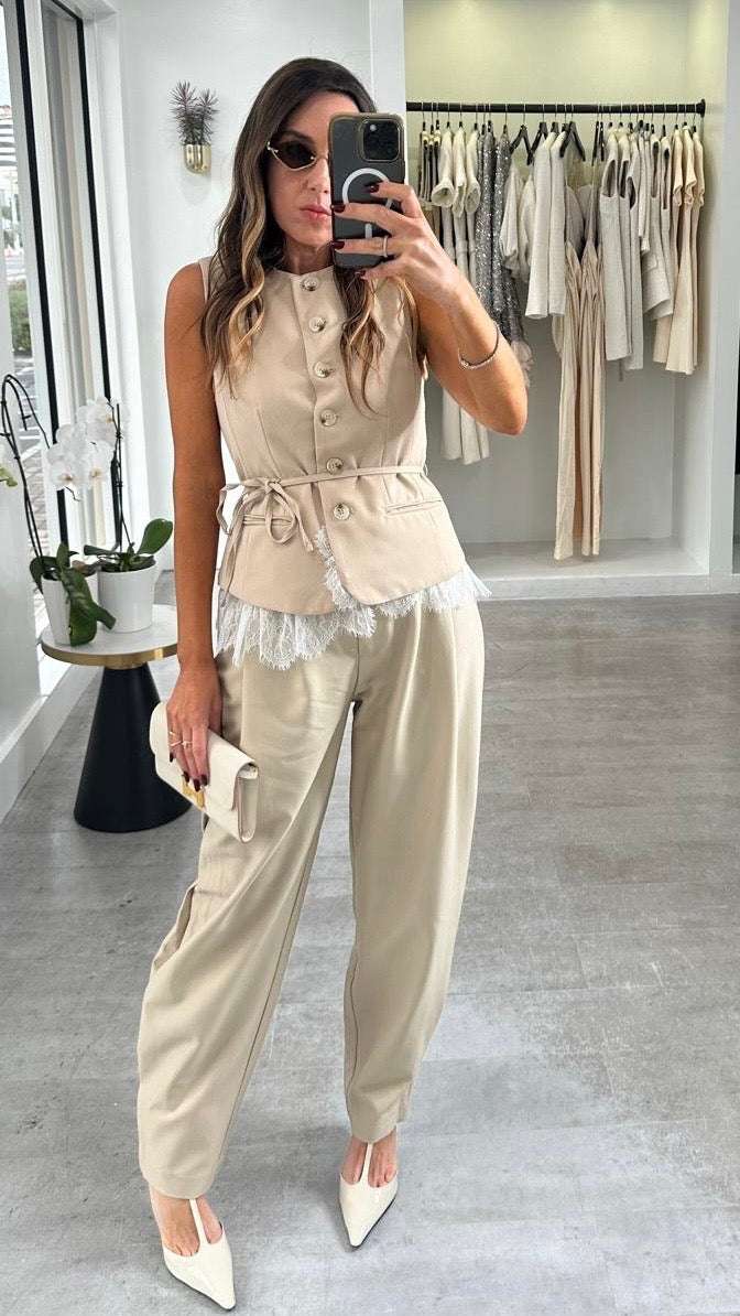 THE NUDE LACE VEST