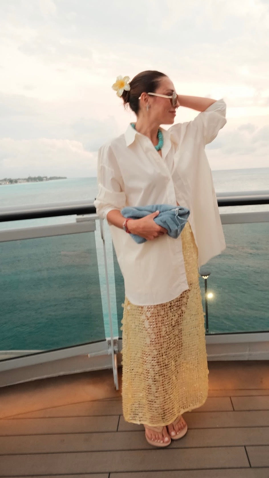 YELLOW SEQUIN MAXI SKIRT