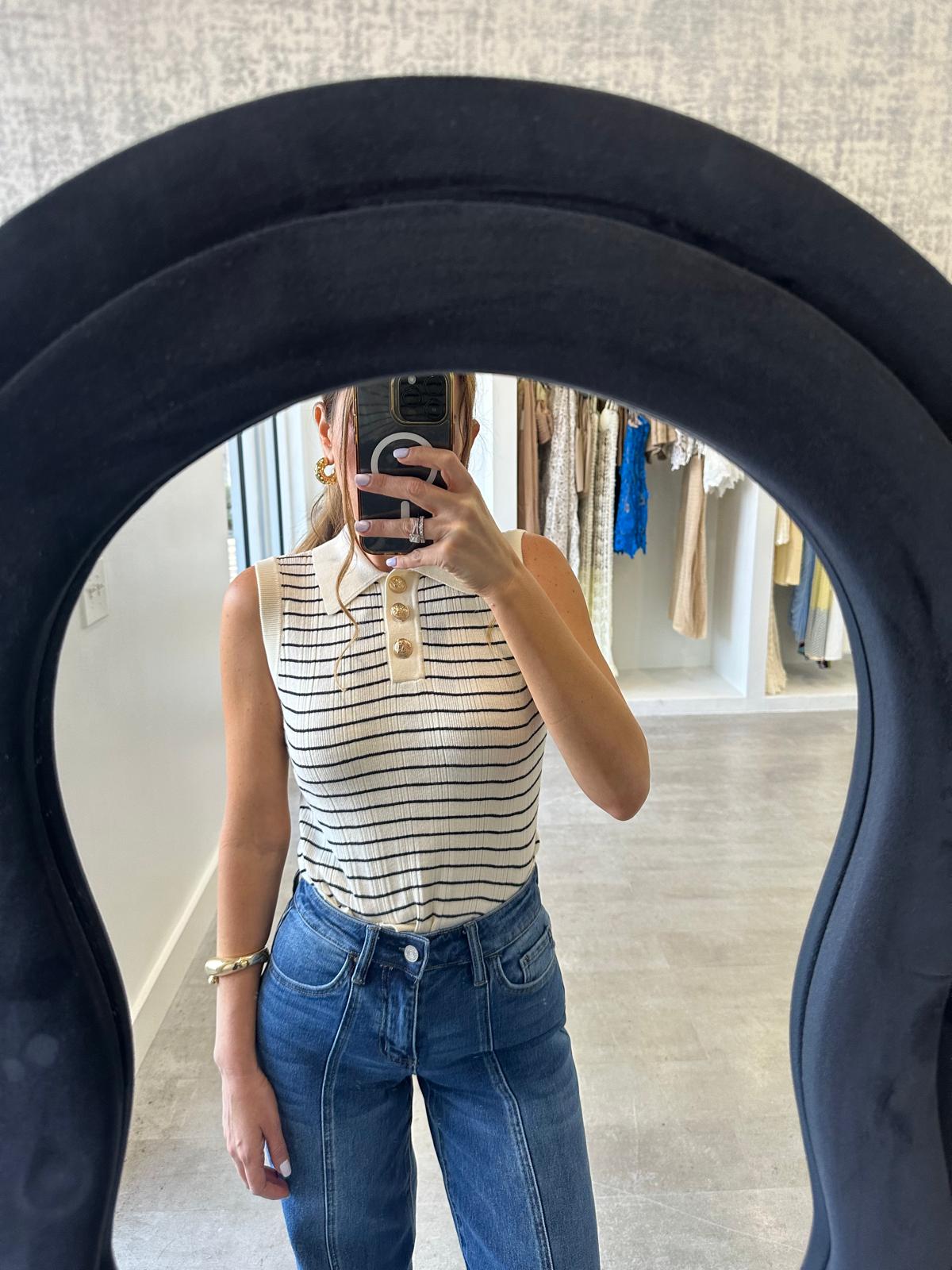 STRIPE BEIGE TOP
