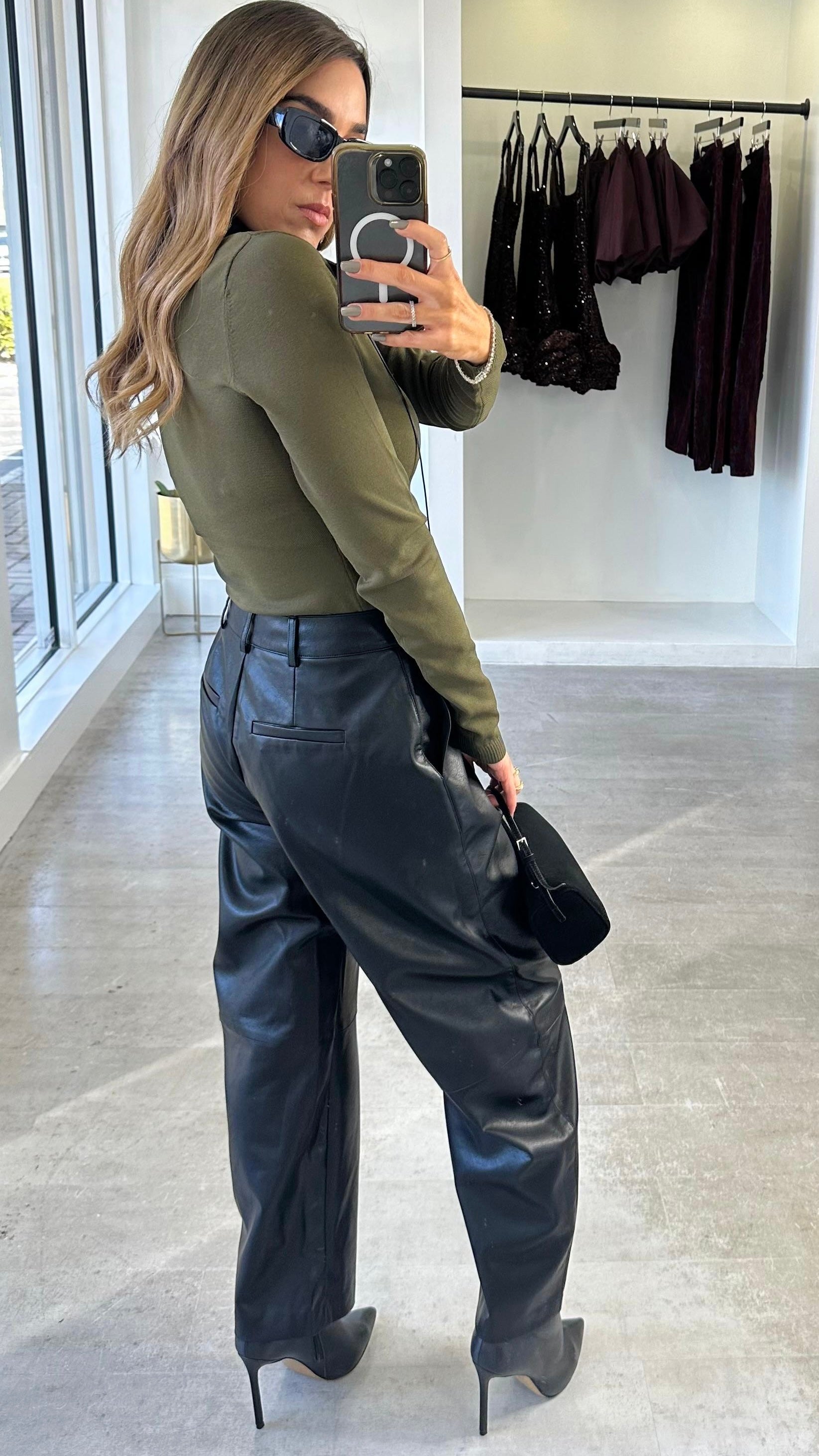 NOIR LEATHER TROUSERS