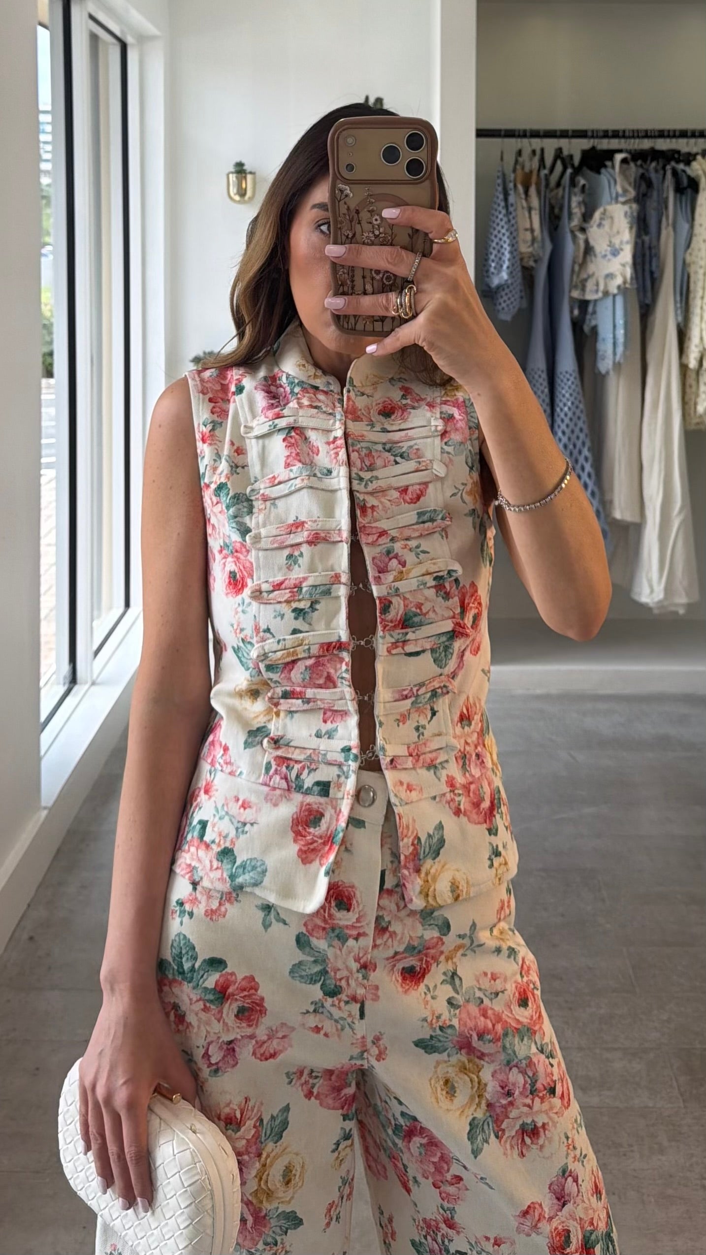 ROYAL FLORAL VEST SET