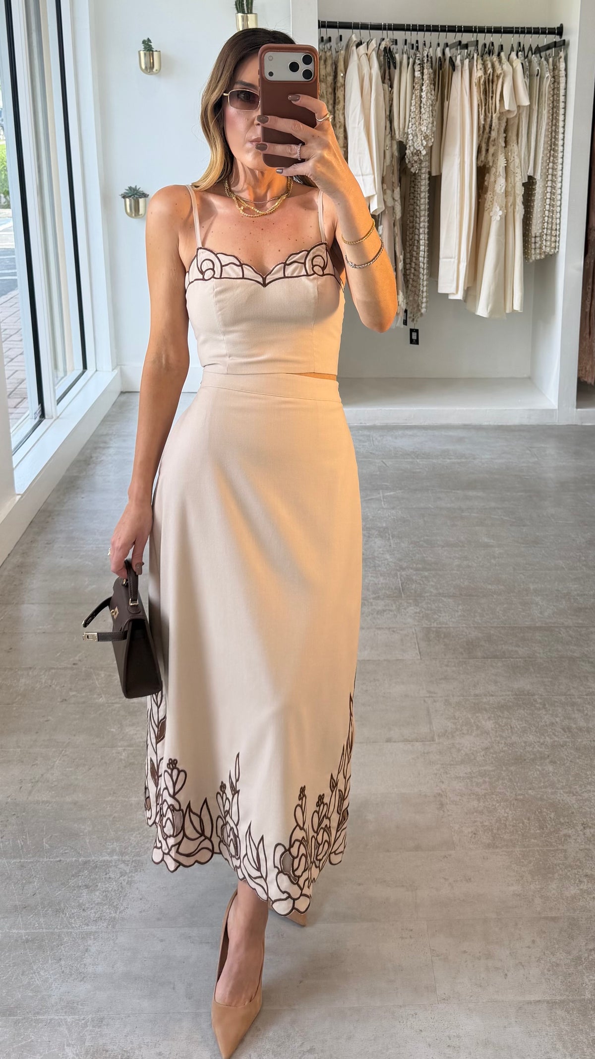 MOCHA STITCH SKIRT SET