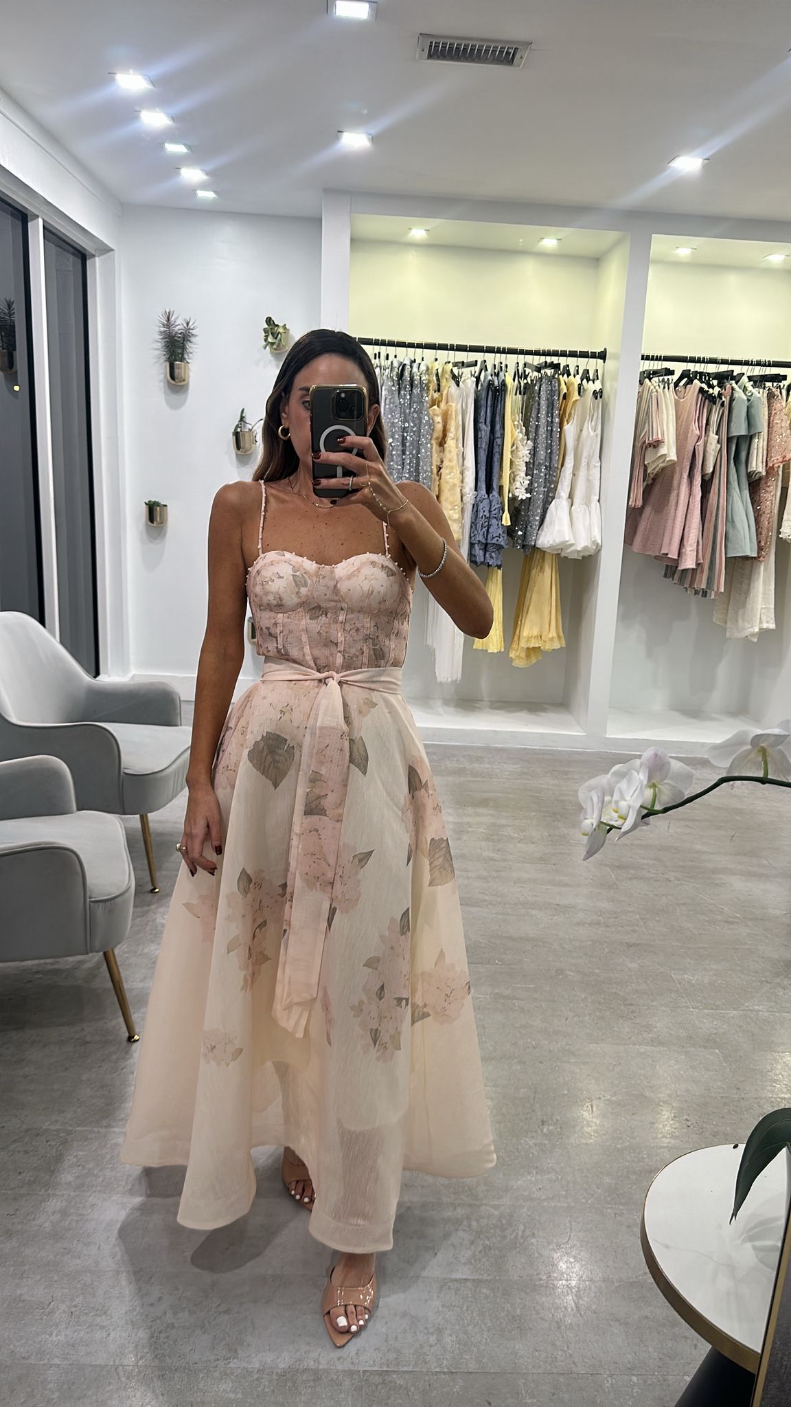 BLUSH FLORAL MIDI