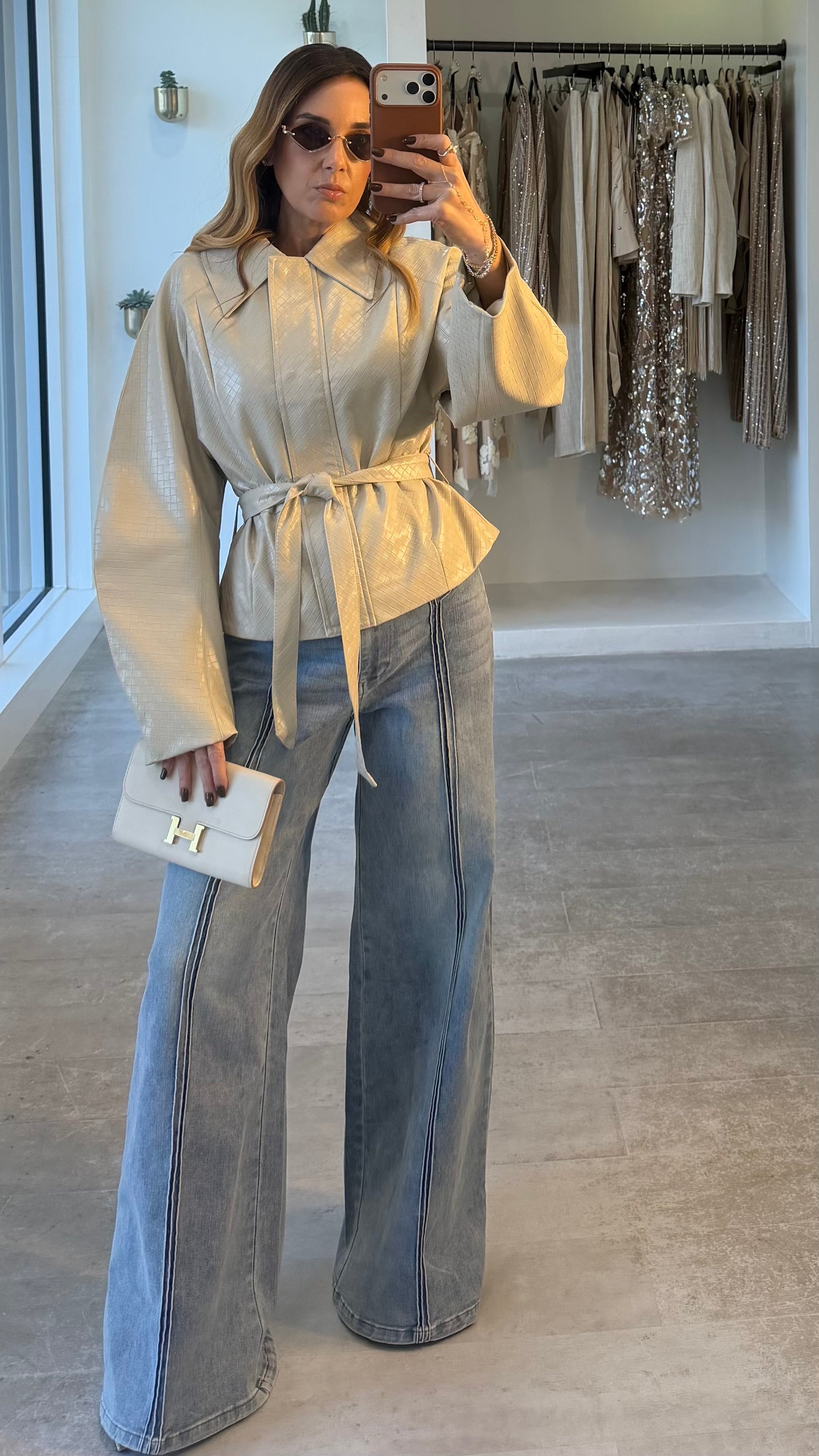 LIGHT DENIM TROUSERS