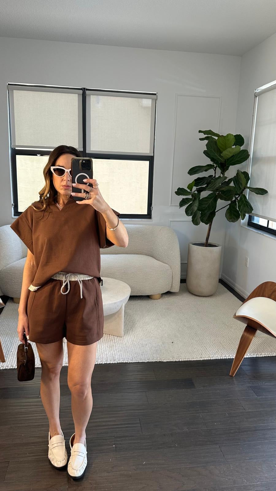 BROWN STRIPE COMFY SET