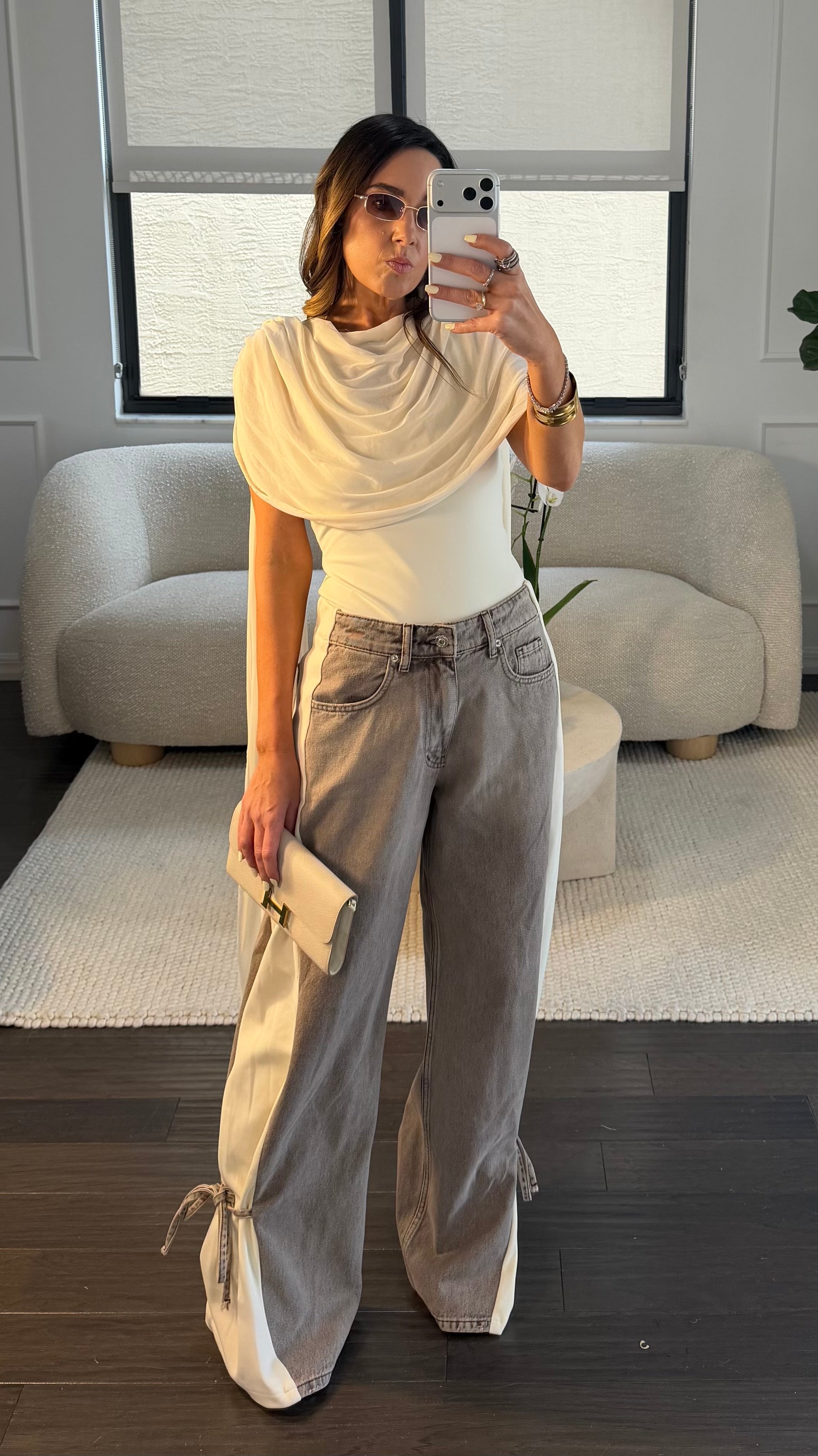 DUAL TONE BROWN DENIM