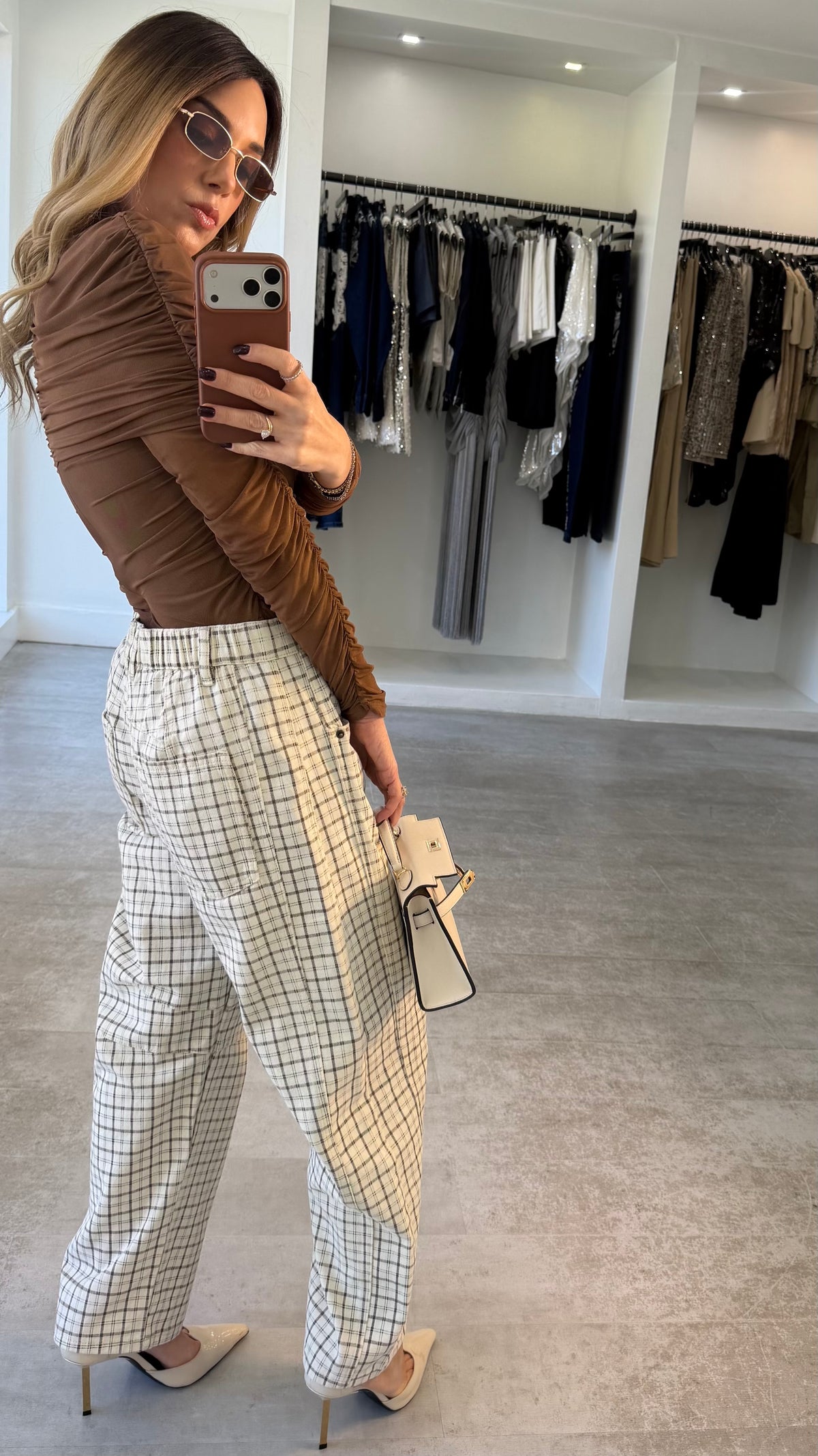 COCOA DRAPED TOP