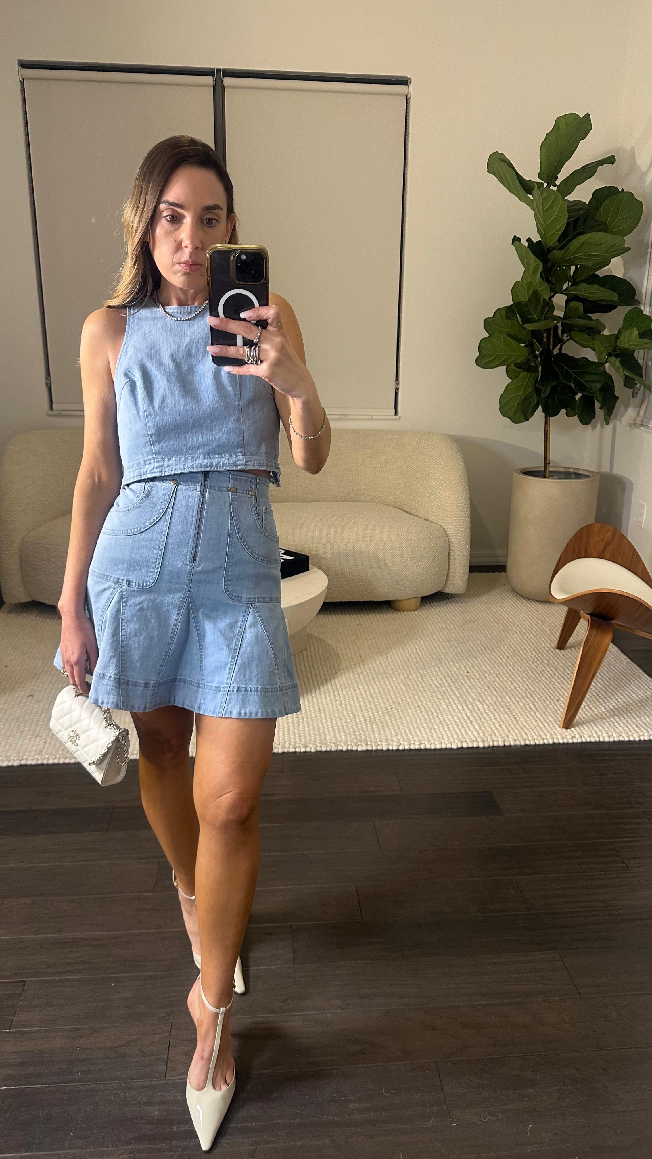 THE DENIM SKIRT SET