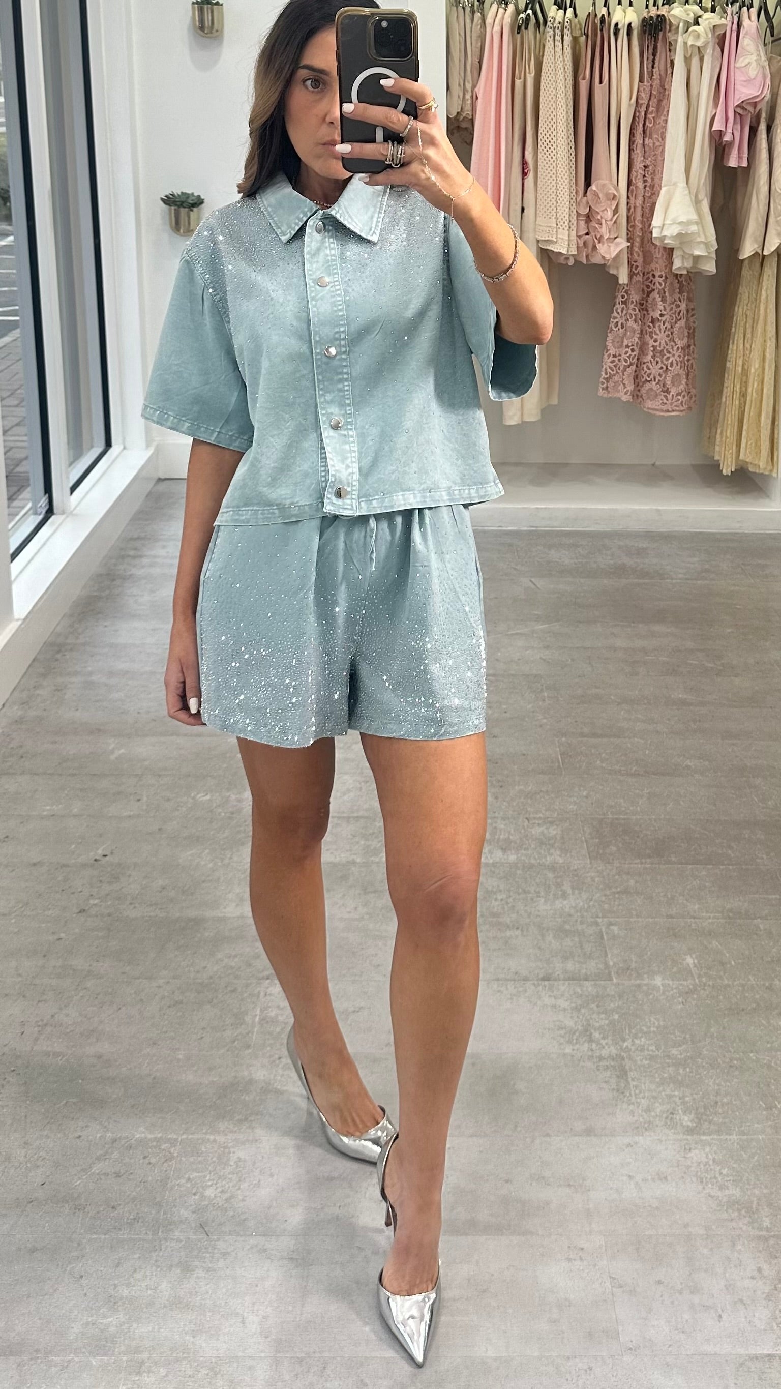 CRYSTAL WASH SHORT SET