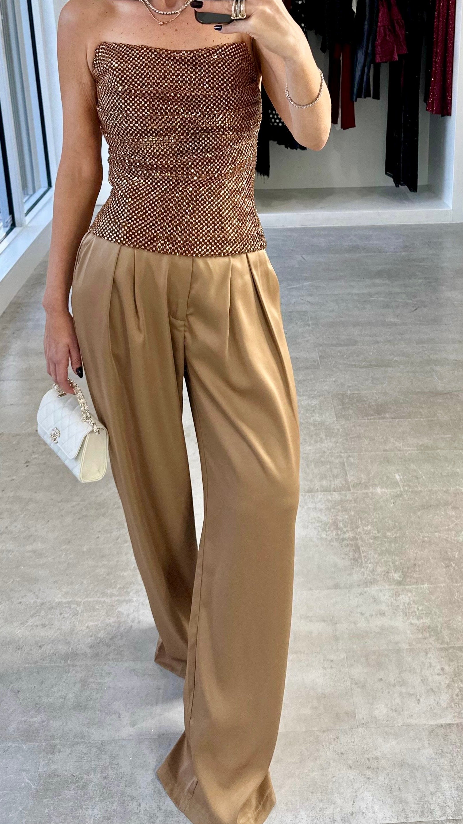 SILK GOLDEN PANTS
