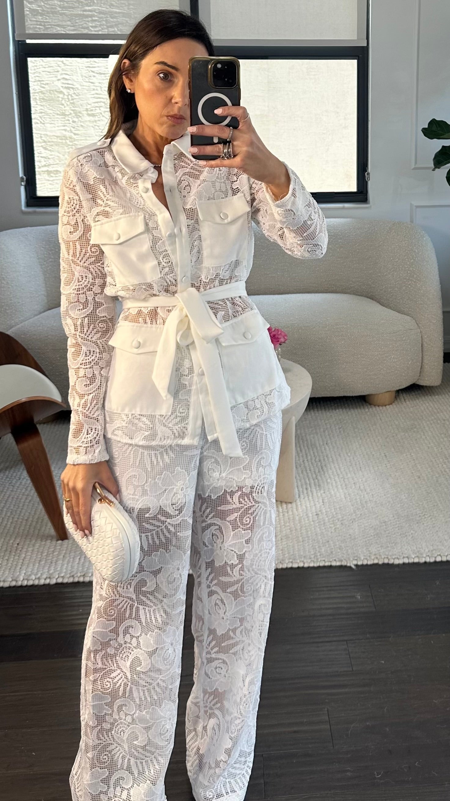 ILLUSION WHITE PANT SET