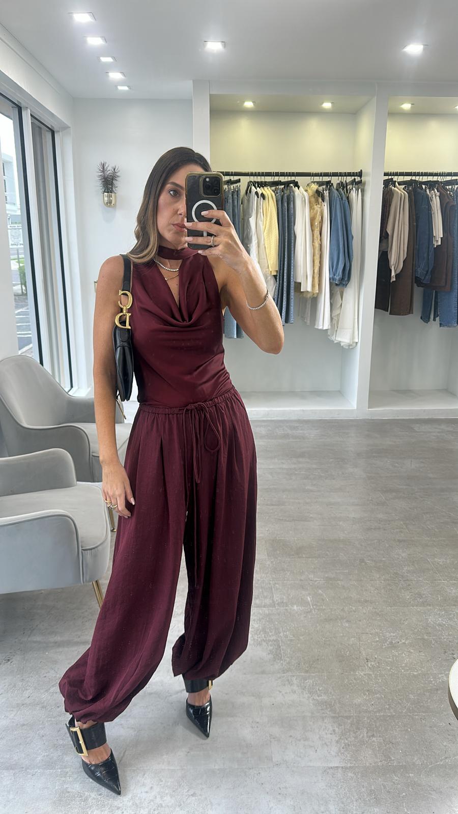 BORDEAUX DRAPE PANTS