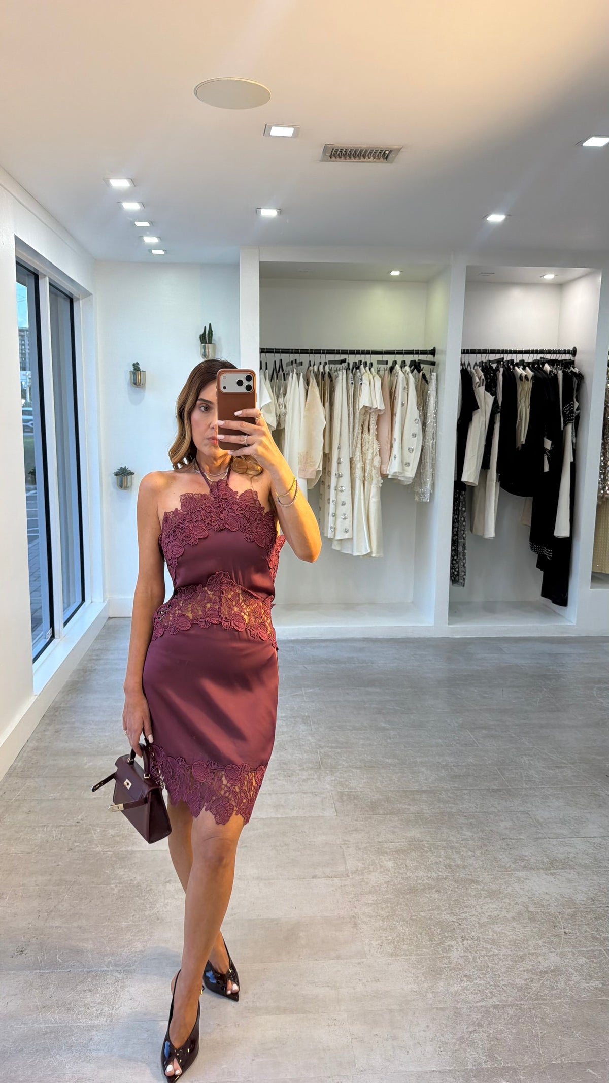WINE BLOOM DRESS