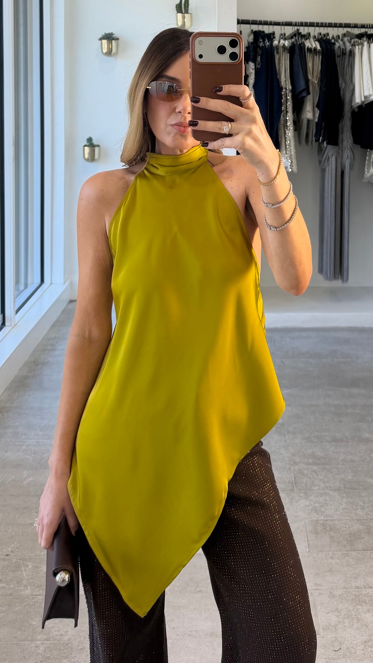 GILDED HALTER TOP