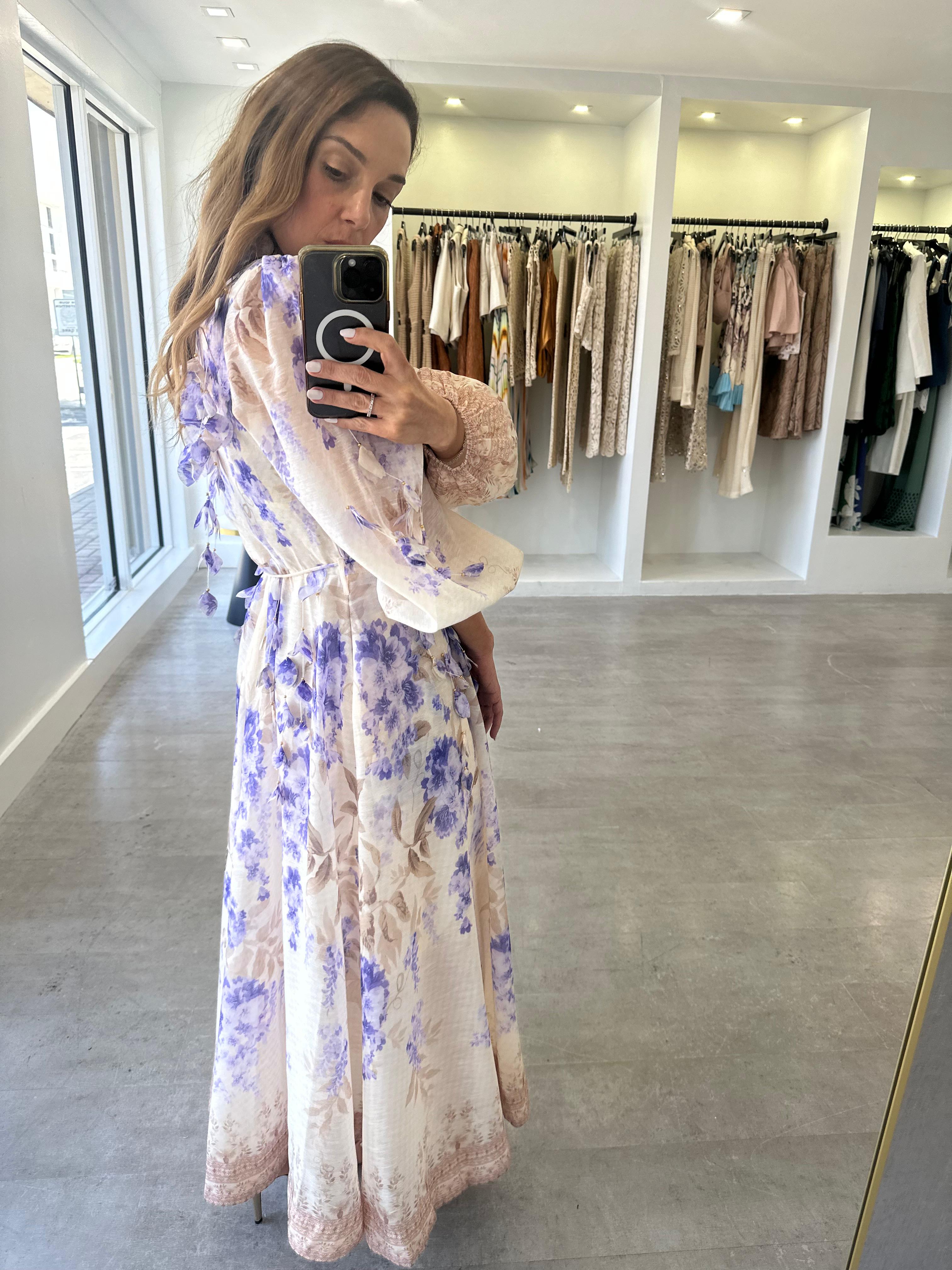 PURPLE FLORA MAXI DRESS