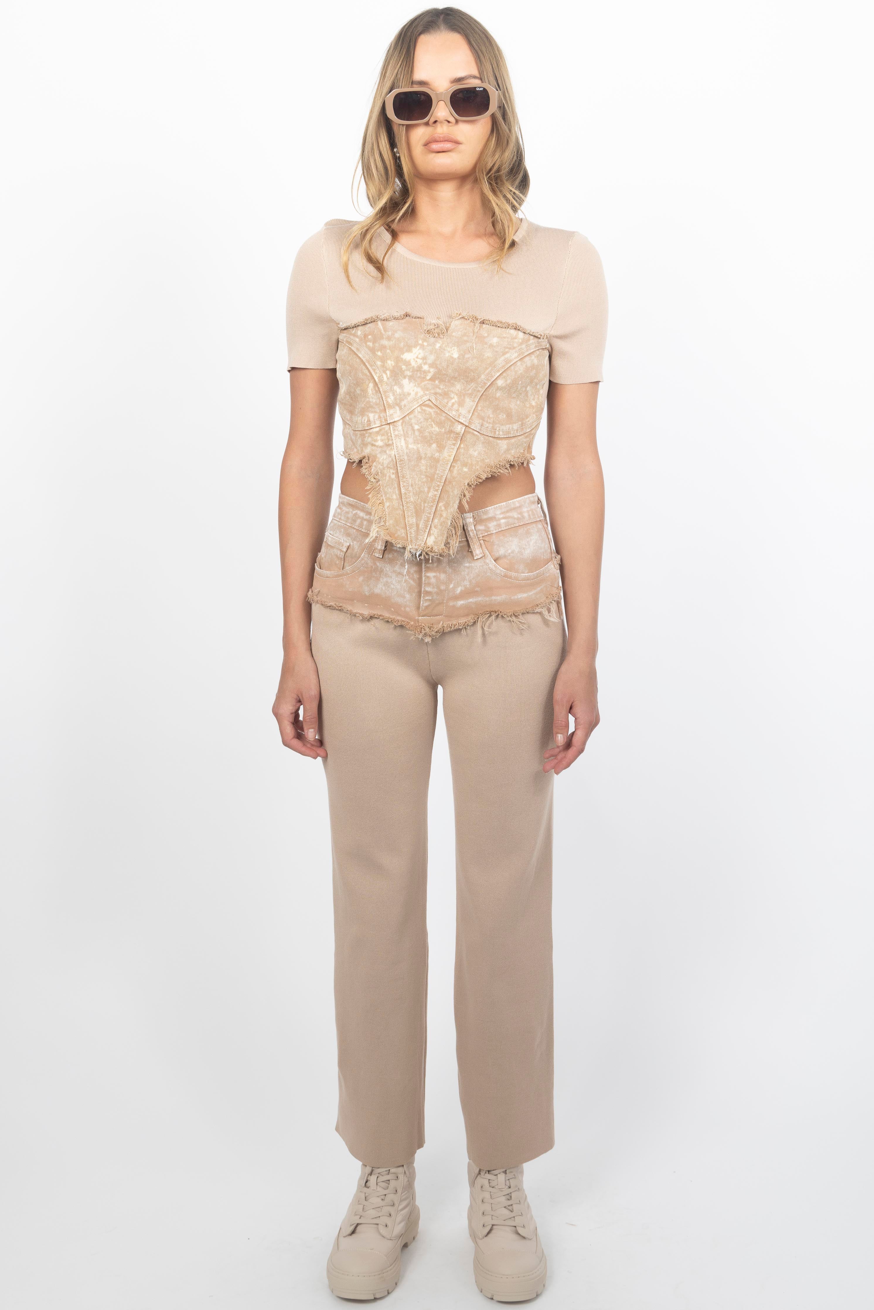 GIA TAUPE DENIM SET - S T Y L E B Y G G