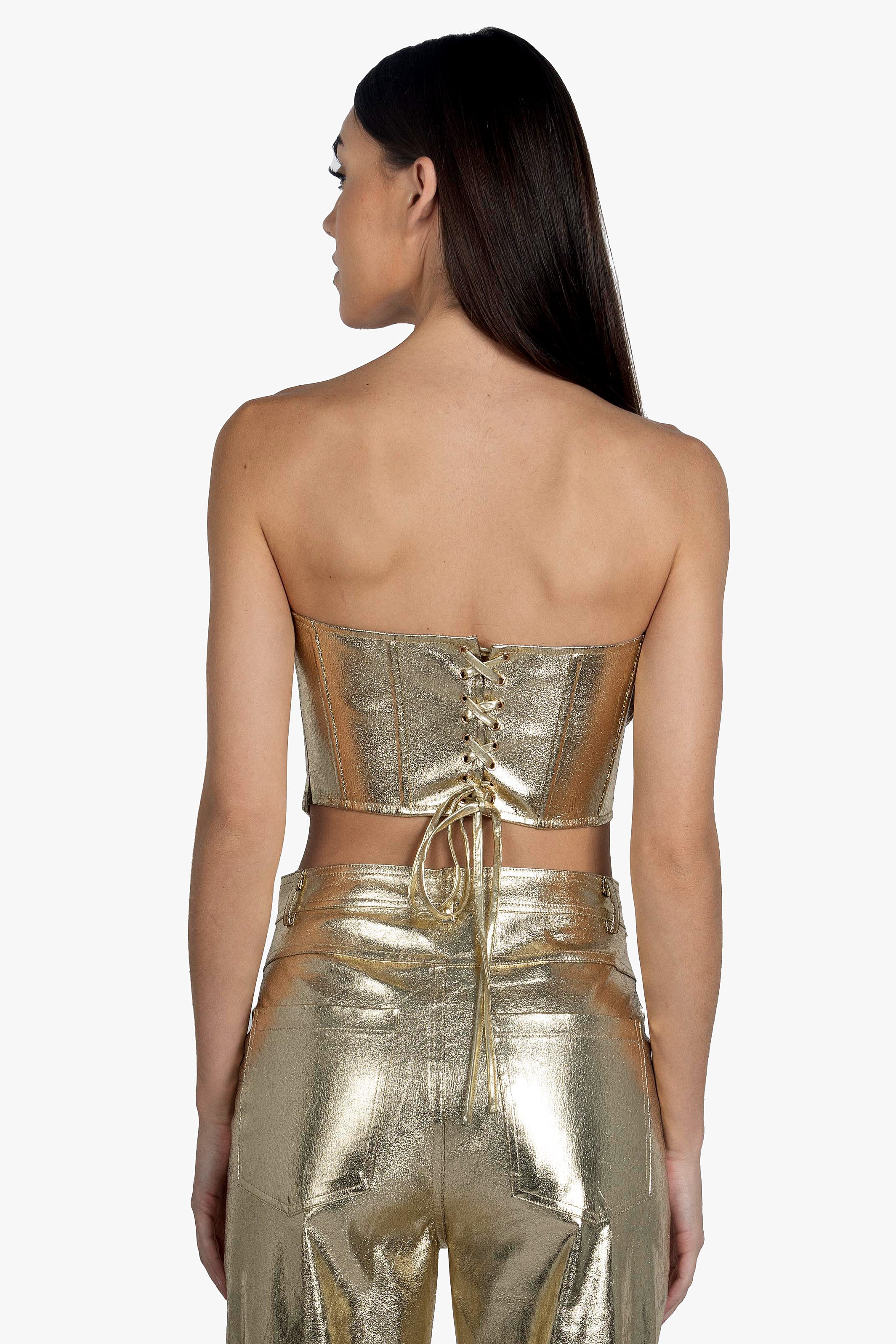GODDESS GOLD CORSET TOP