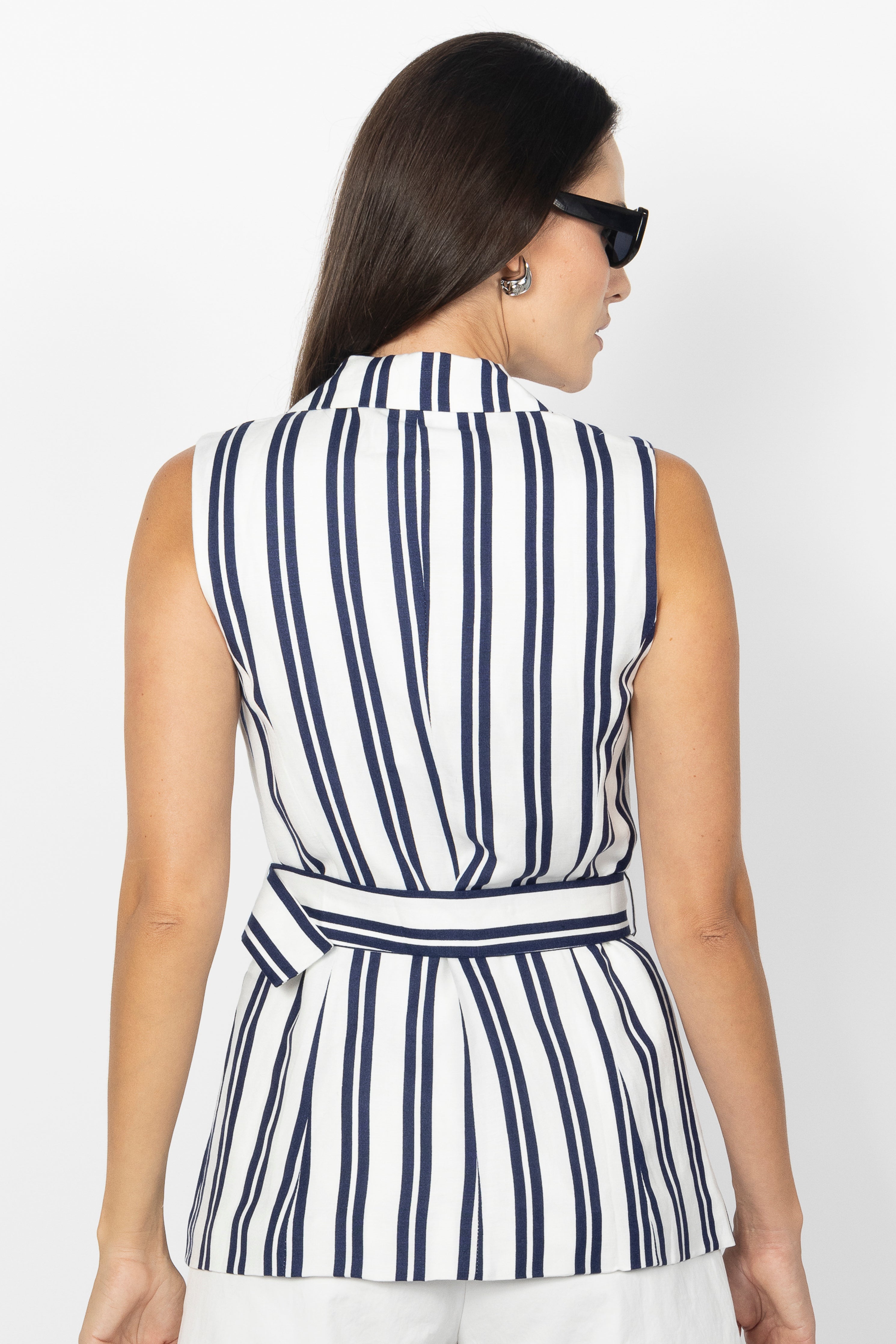 KASSY STRIPES VEST - S T Y L E B Y G G