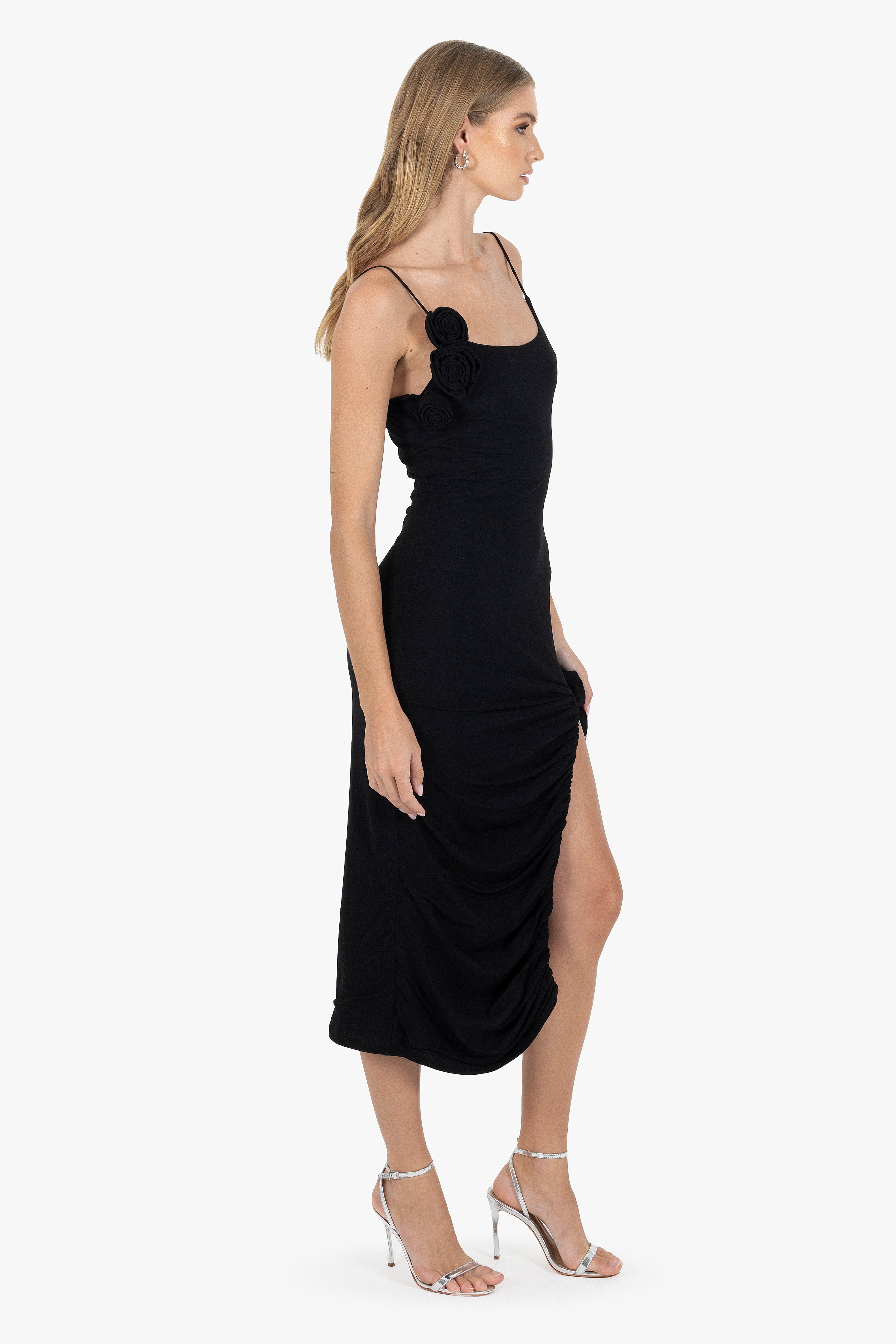 BLACK ROSE ELEGANCE DRESS