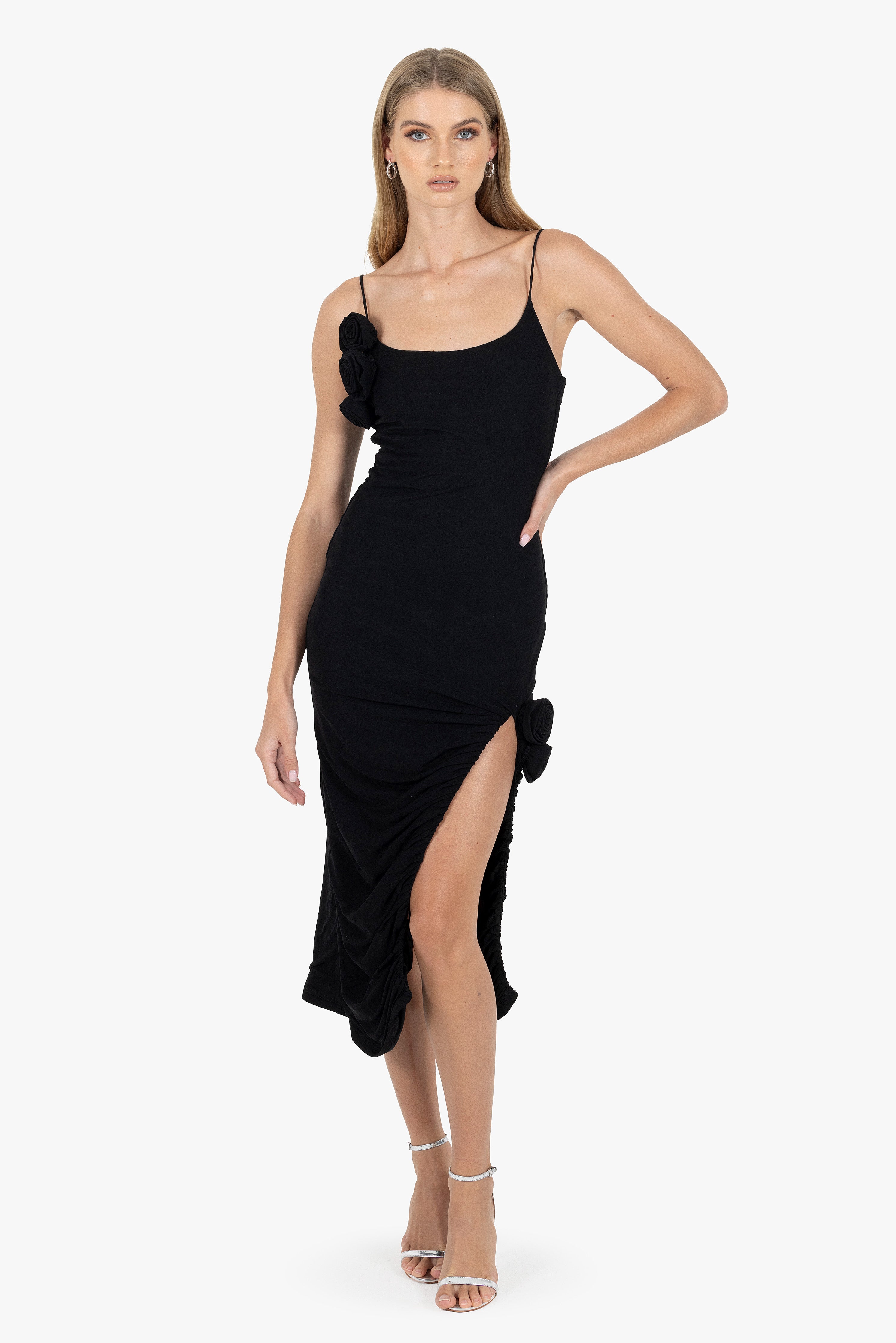 BLACK ROSE ELEGANCE DRESS