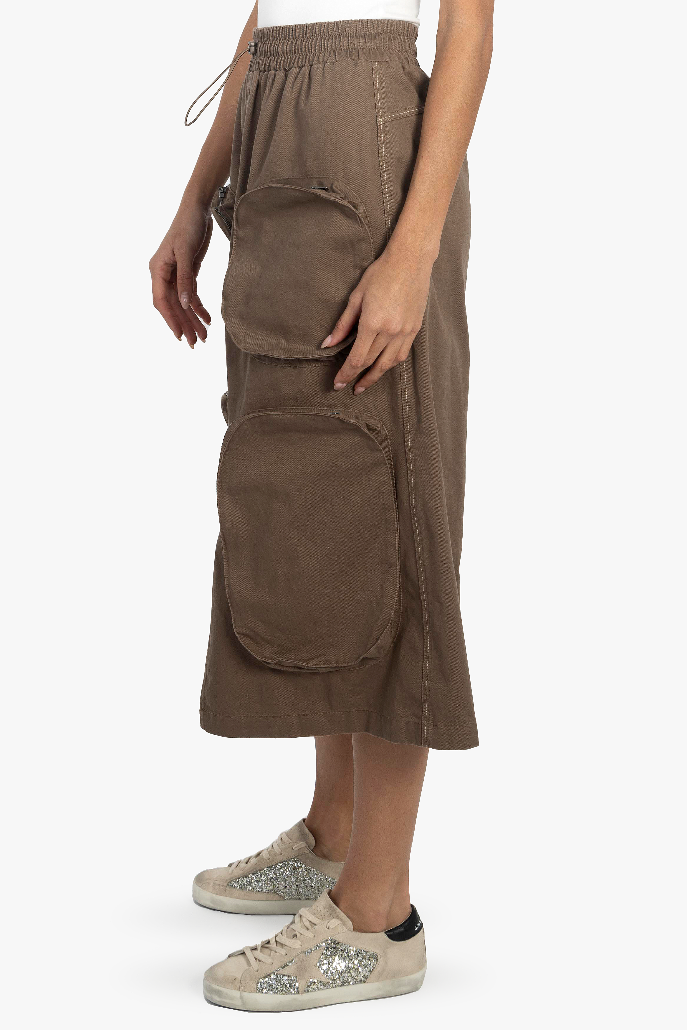 CHIC UTILITY BEIGE SKIRT