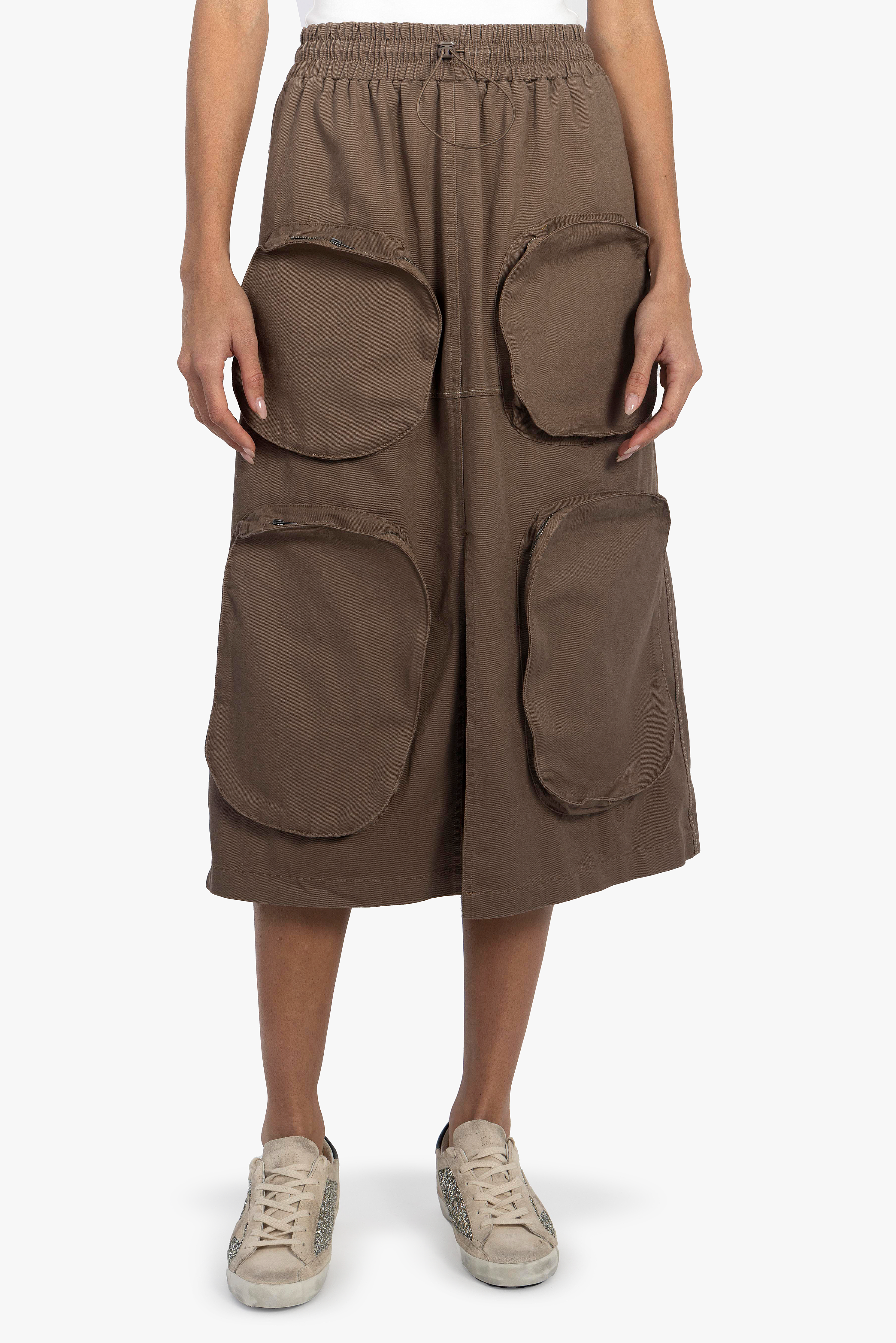 CHIC UTILITY BEIGE SKIRT