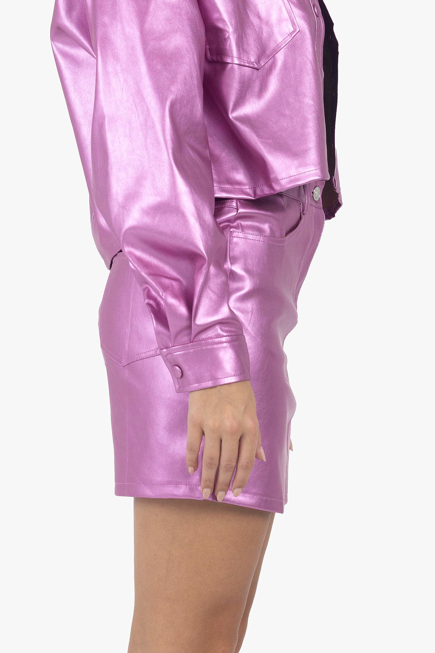 MAGENTA METALLIC SKIRT - S T Y L E B Y G G