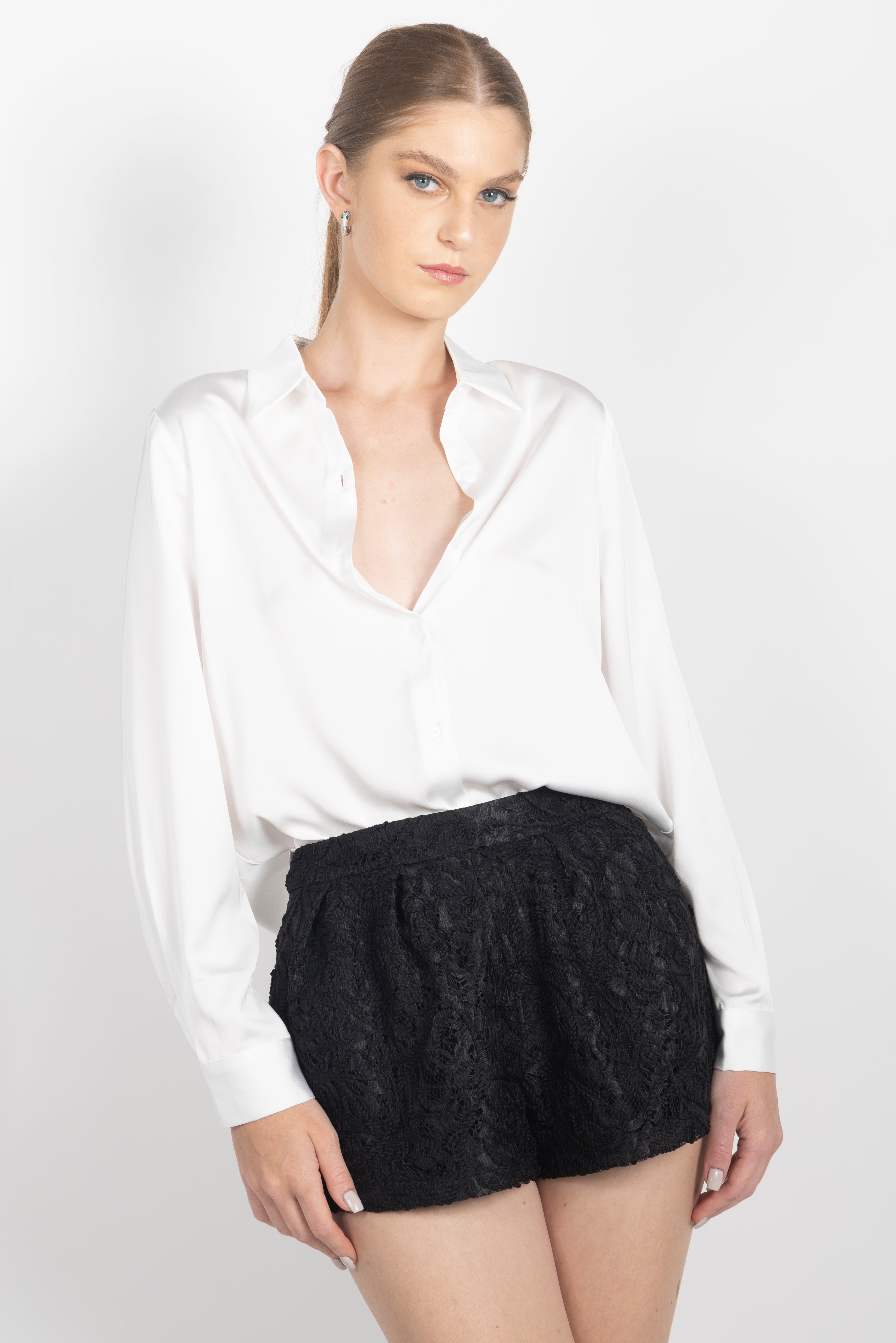 ALL BLACK LACE SHORTS - S T Y L E B Y G G
